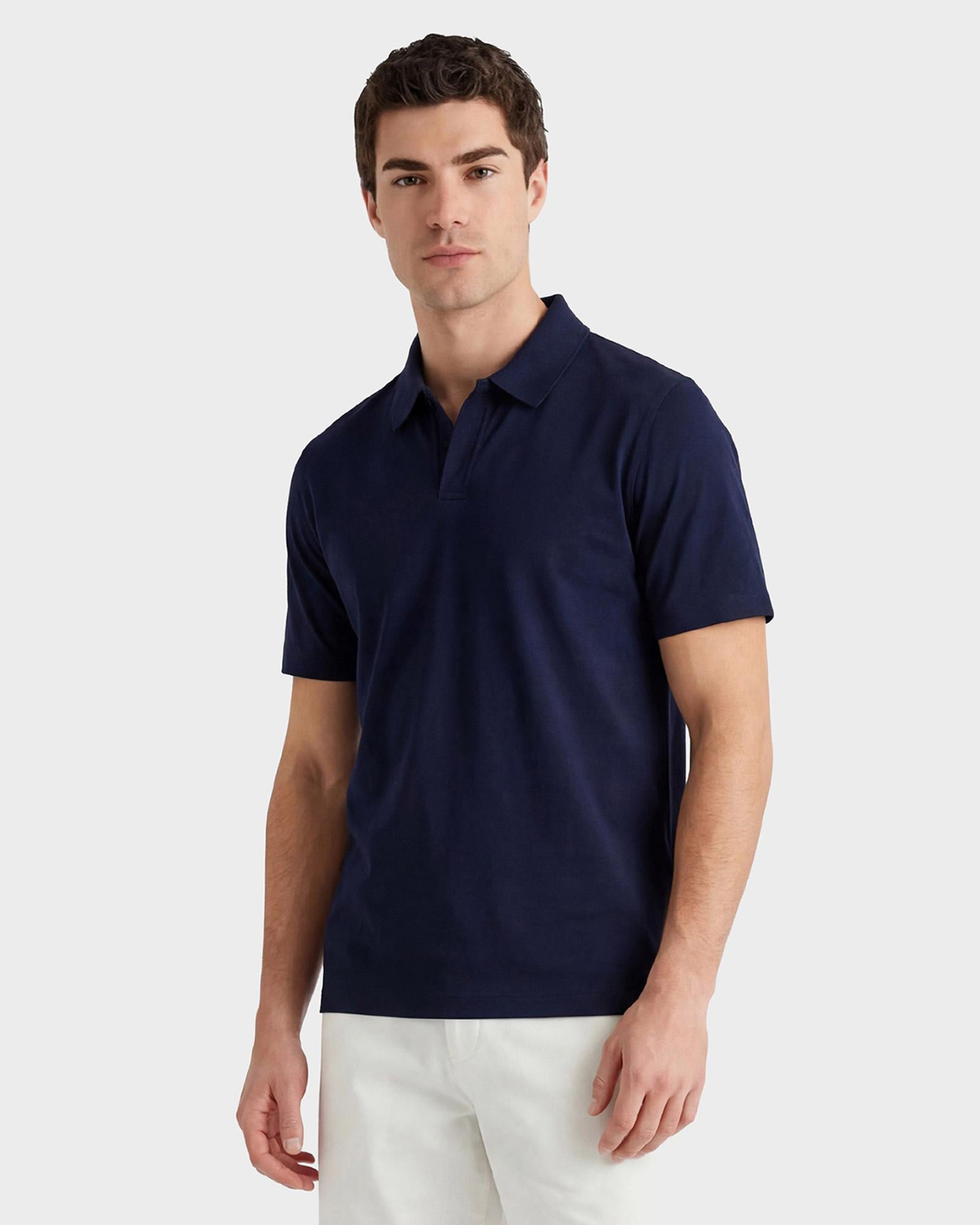 GANT Erkek Lacivert Regular Fit Polo Yaka T-Shirt