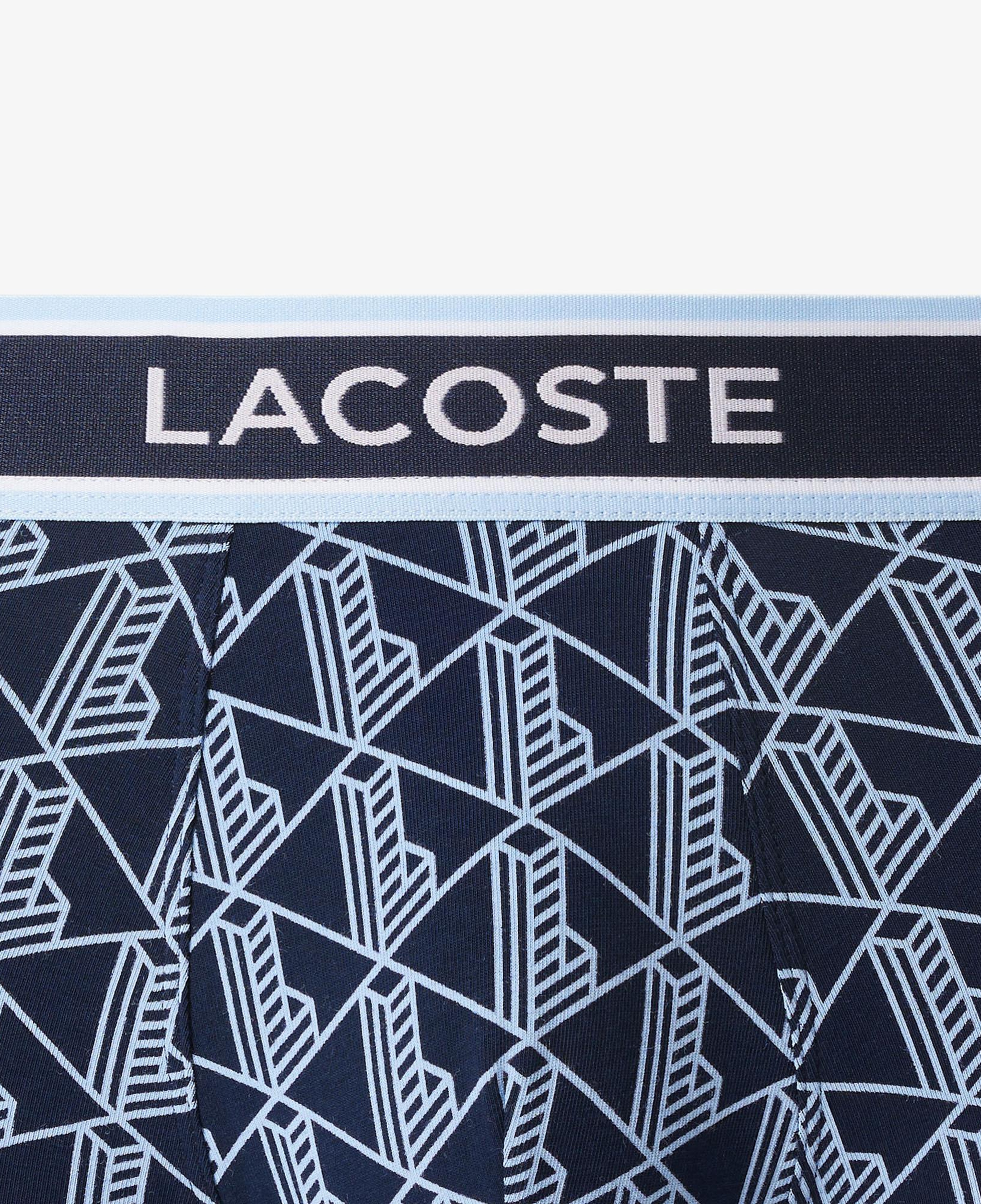 Erkek 3'lü Monogram Lacivert Boxer