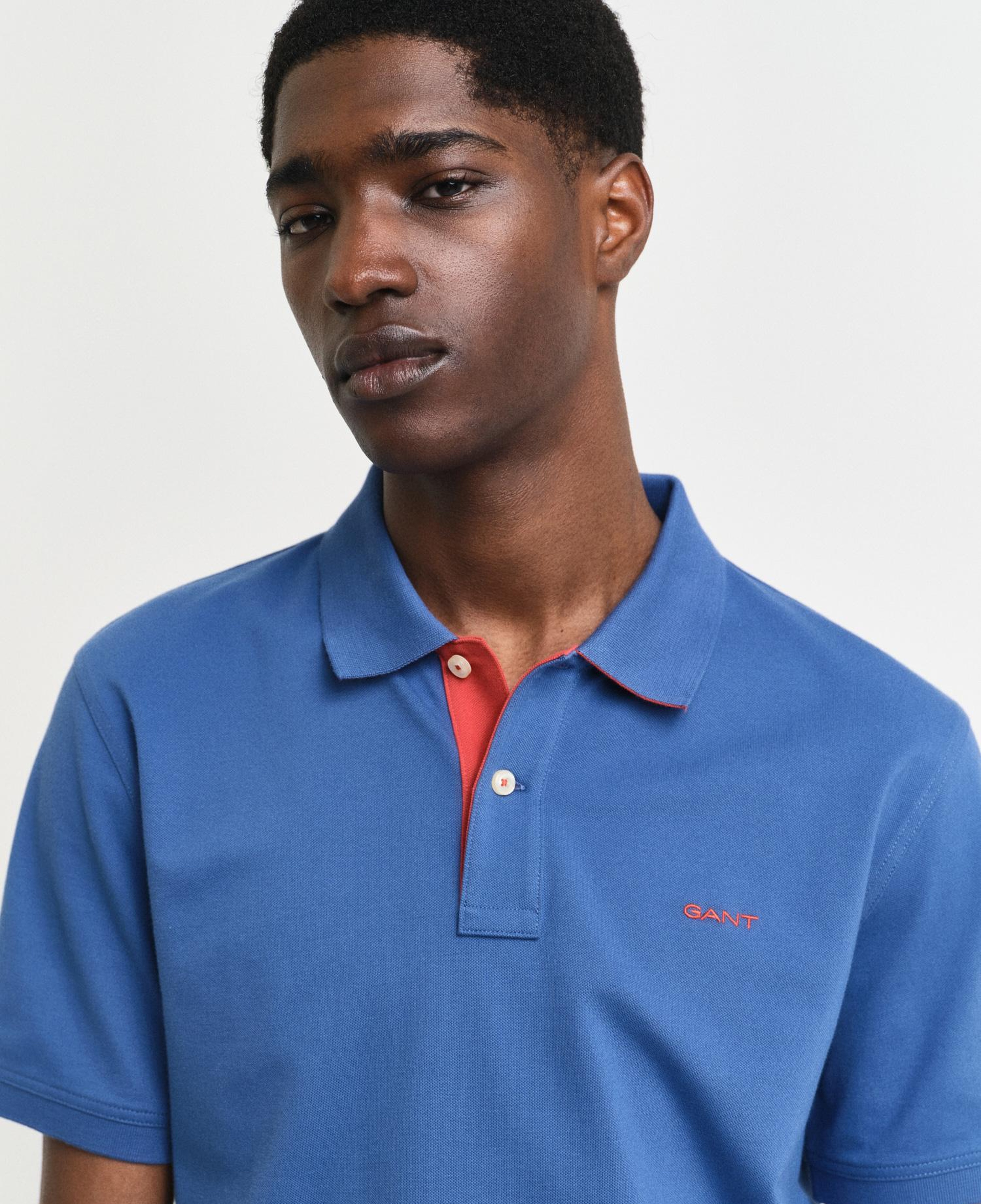 GANT Erkek Mavi Regular Fit Polo Yaka T-Shirt