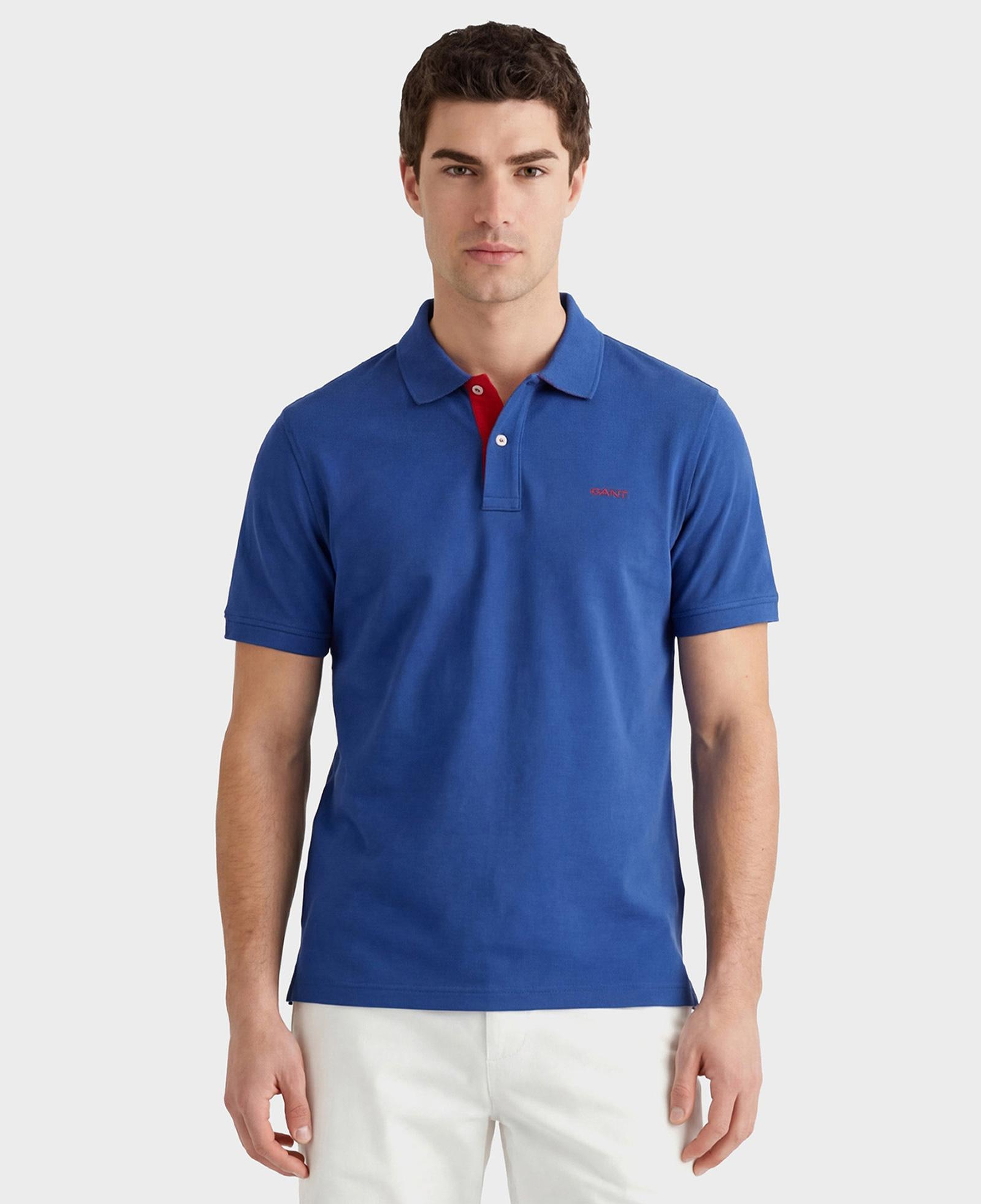 GANT Erkek Mavi Regular Fit Polo Yaka T-Shirt