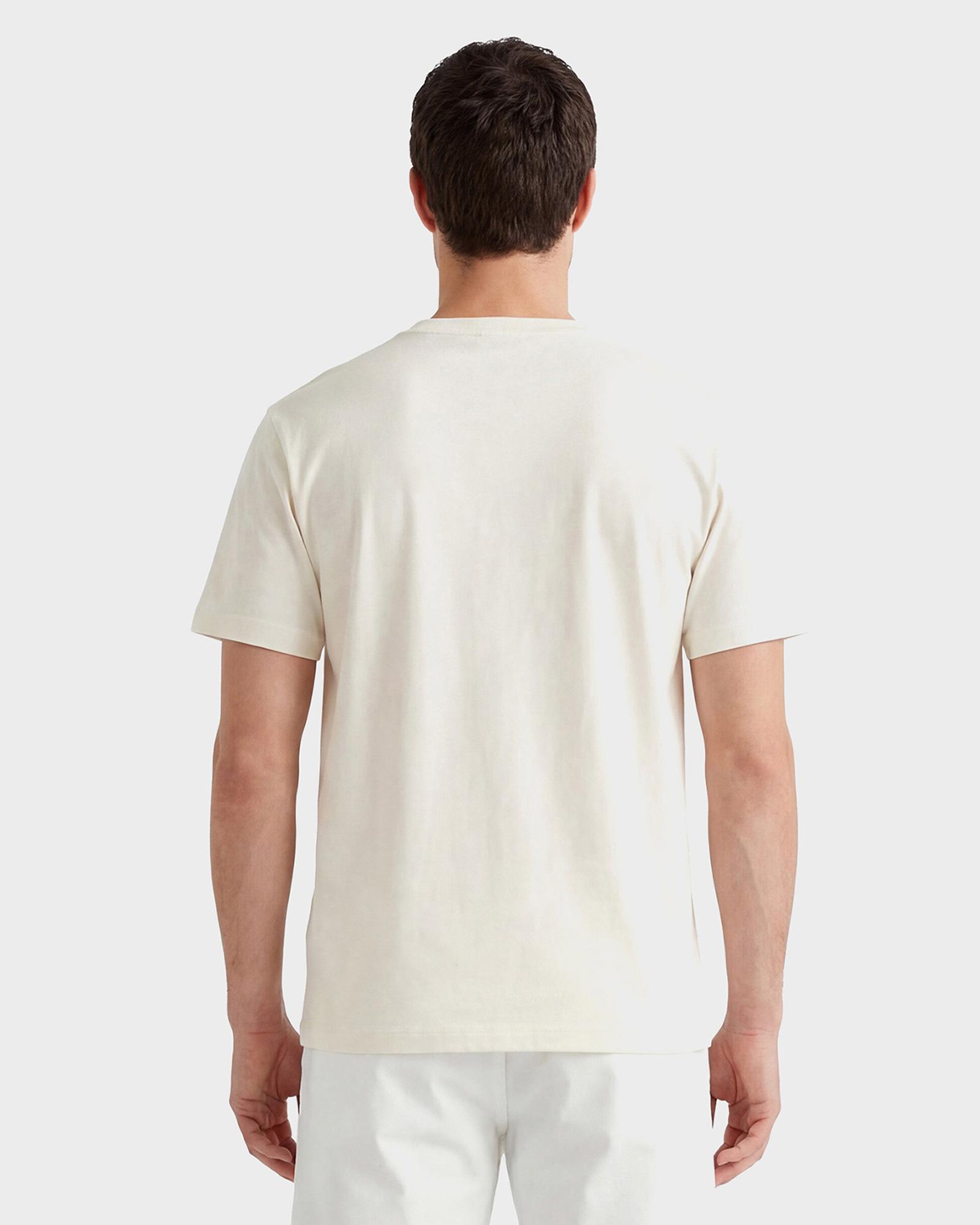 GANT Erkek Krem Bisiklet Yaka Regular Fit T-Shirt