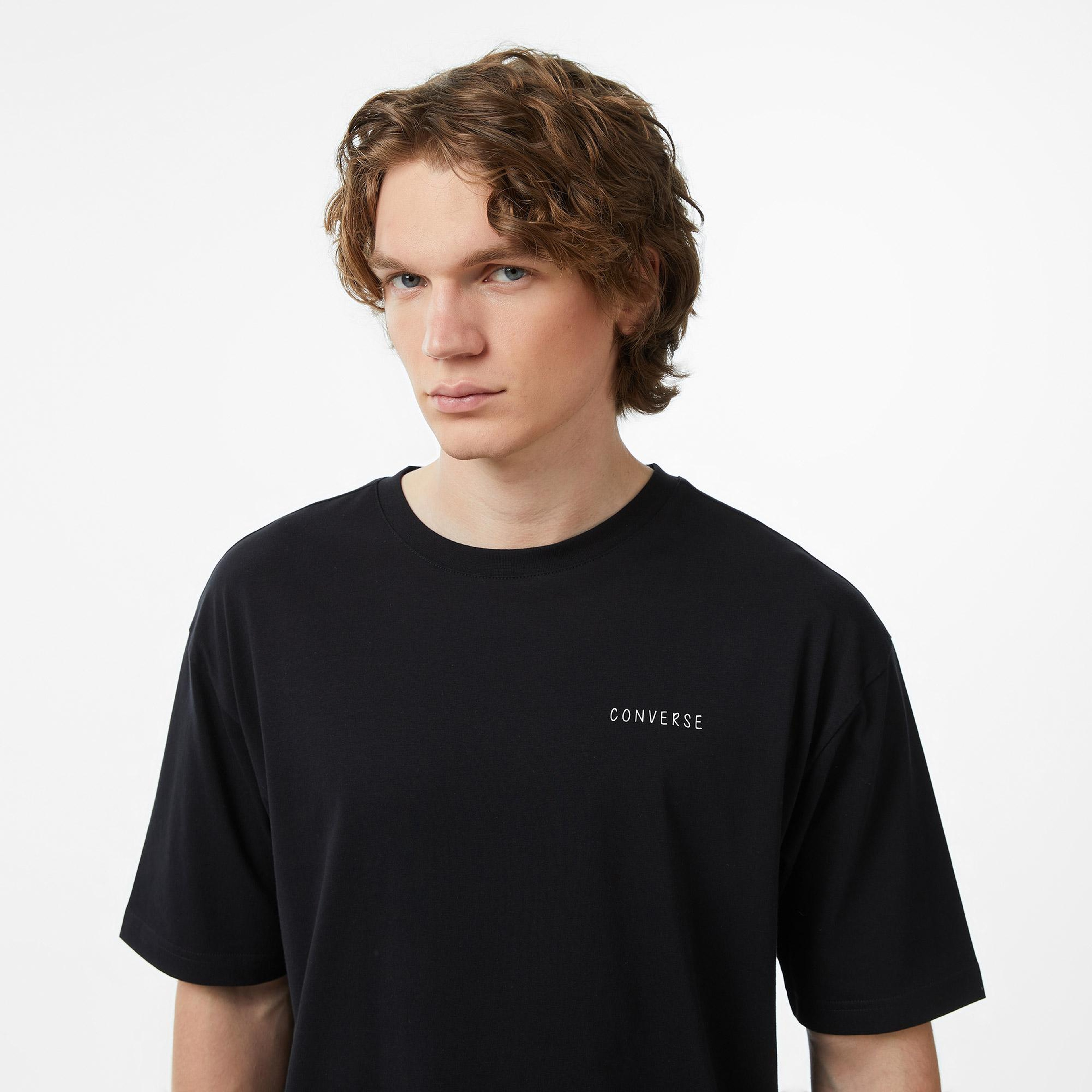 Converse Erkek Siyah Grafik Baskılı T-Shirt
