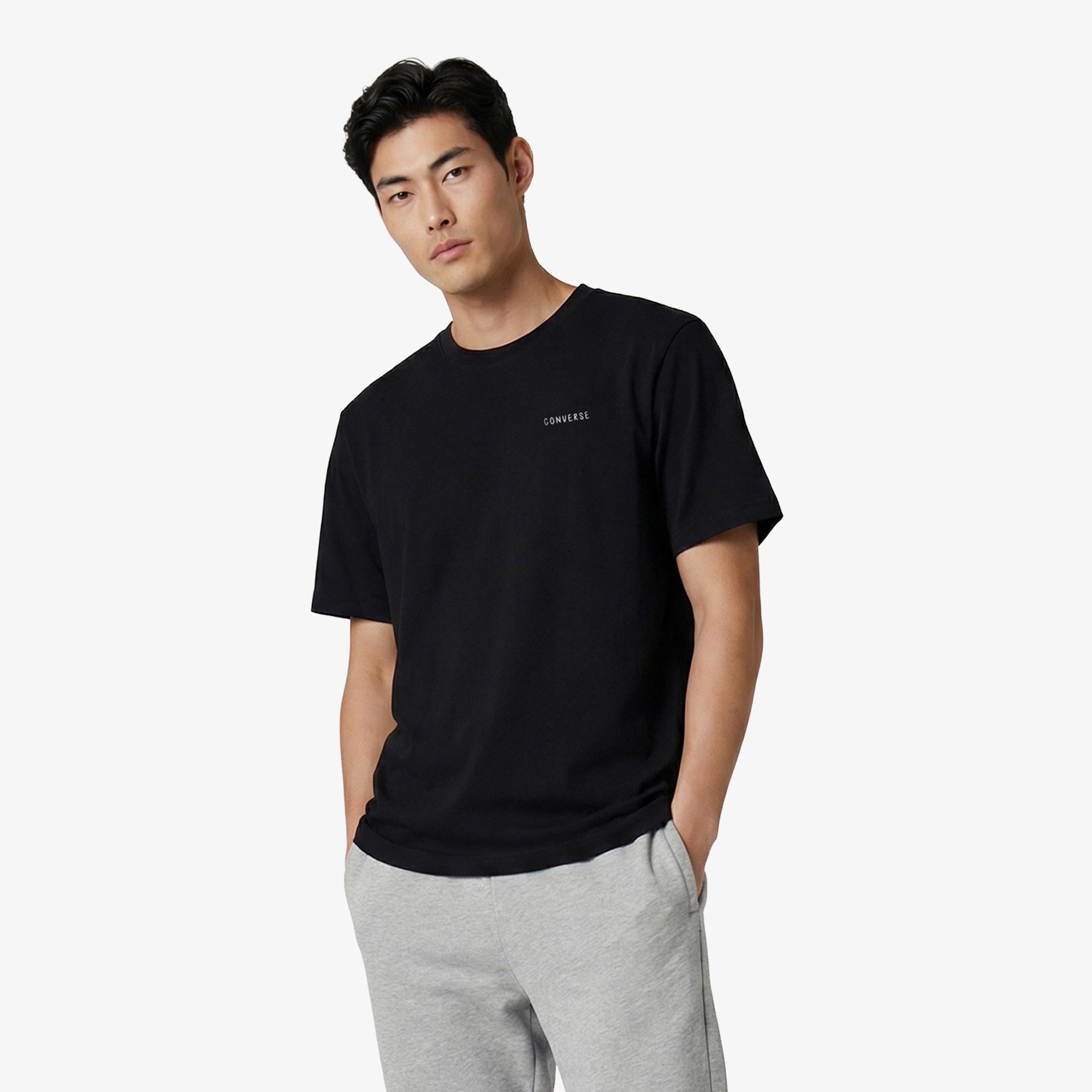 Converse Erkek Siyah Grafik Baskılı T-Shirt