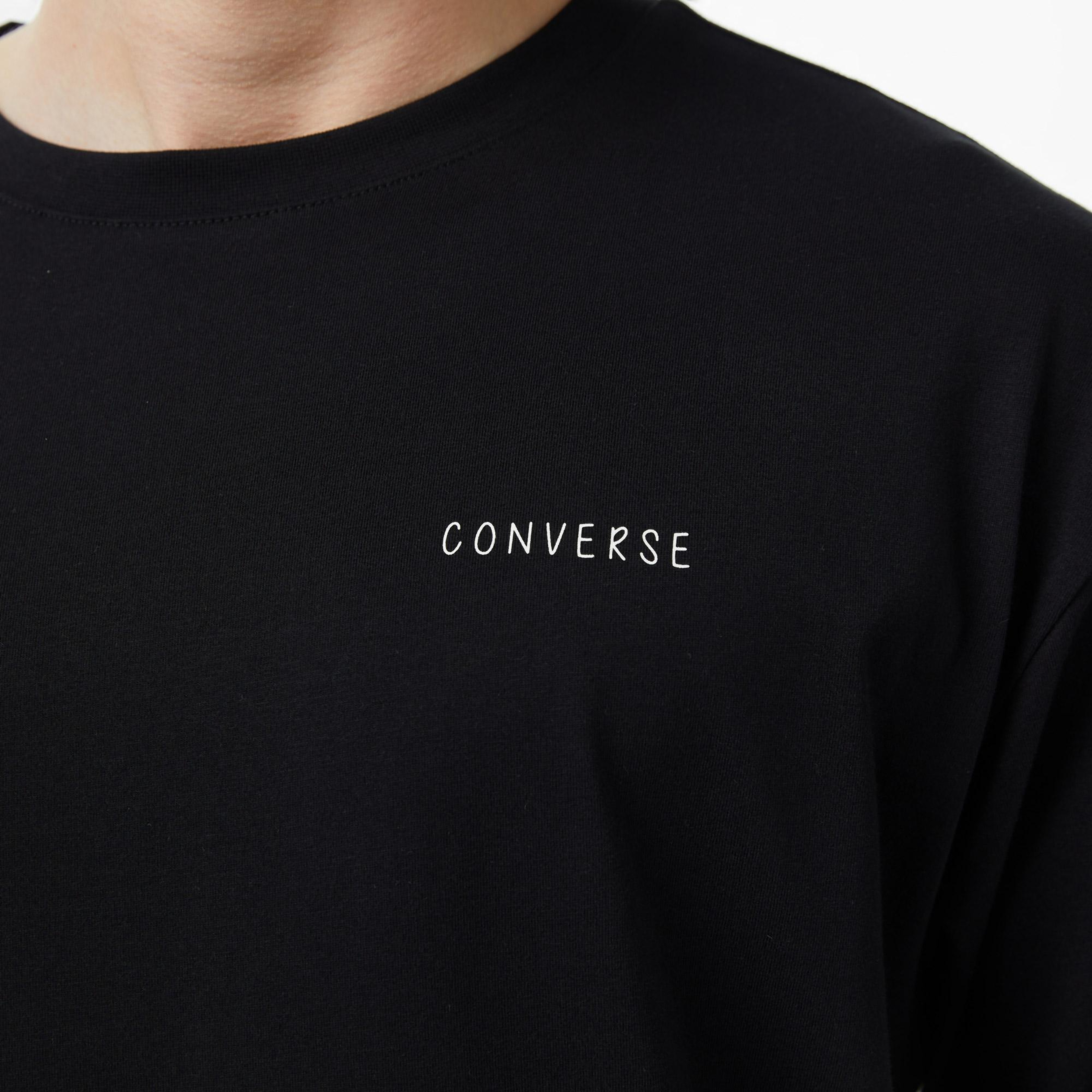 Converse Erkek Siyah Grafik Baskılı T-Shirt