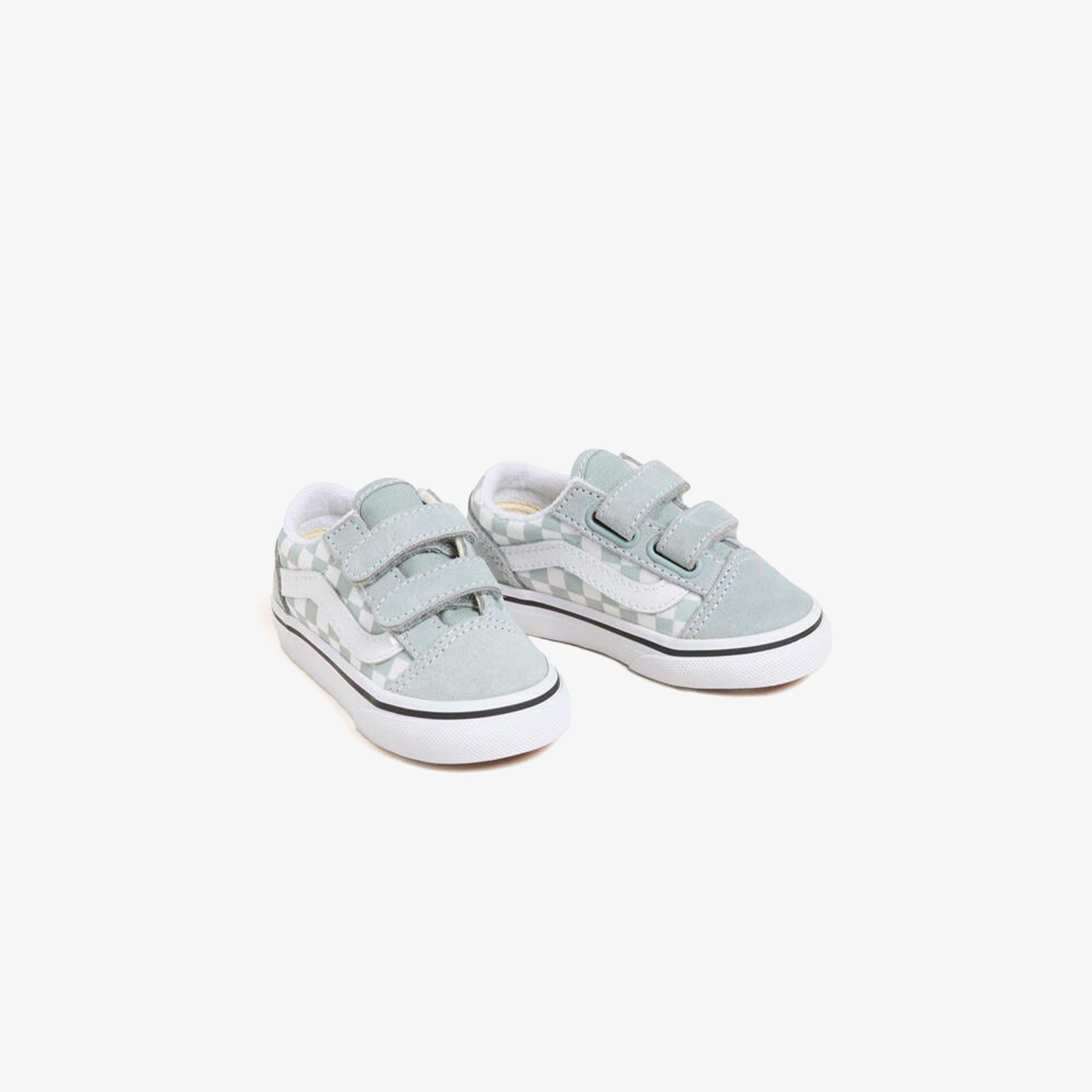 Vans Old Skool V Checkerboard Bebek Yeşil Sneaker