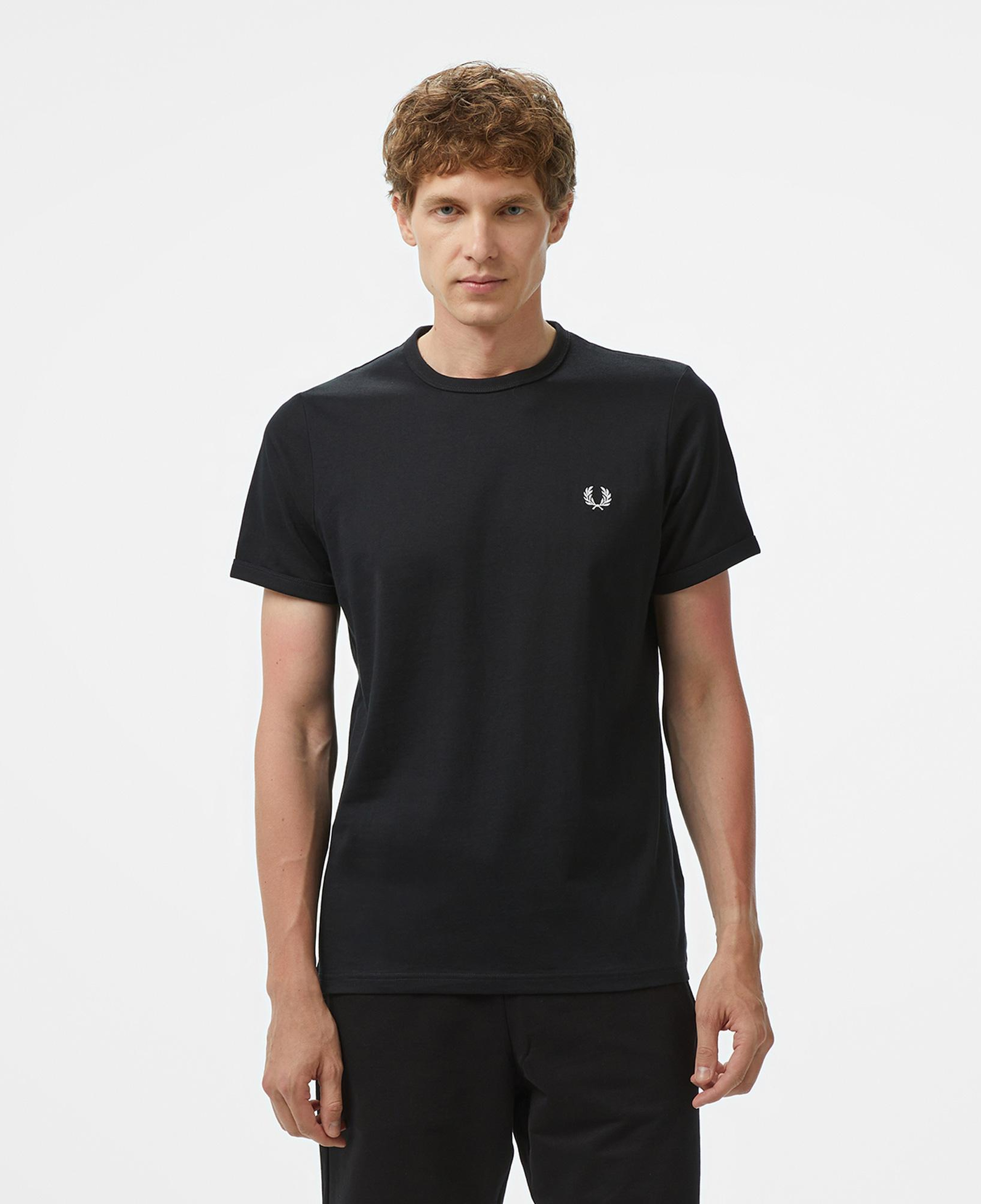 Fred Perry Ringer Erkek Siyah T-Shirt