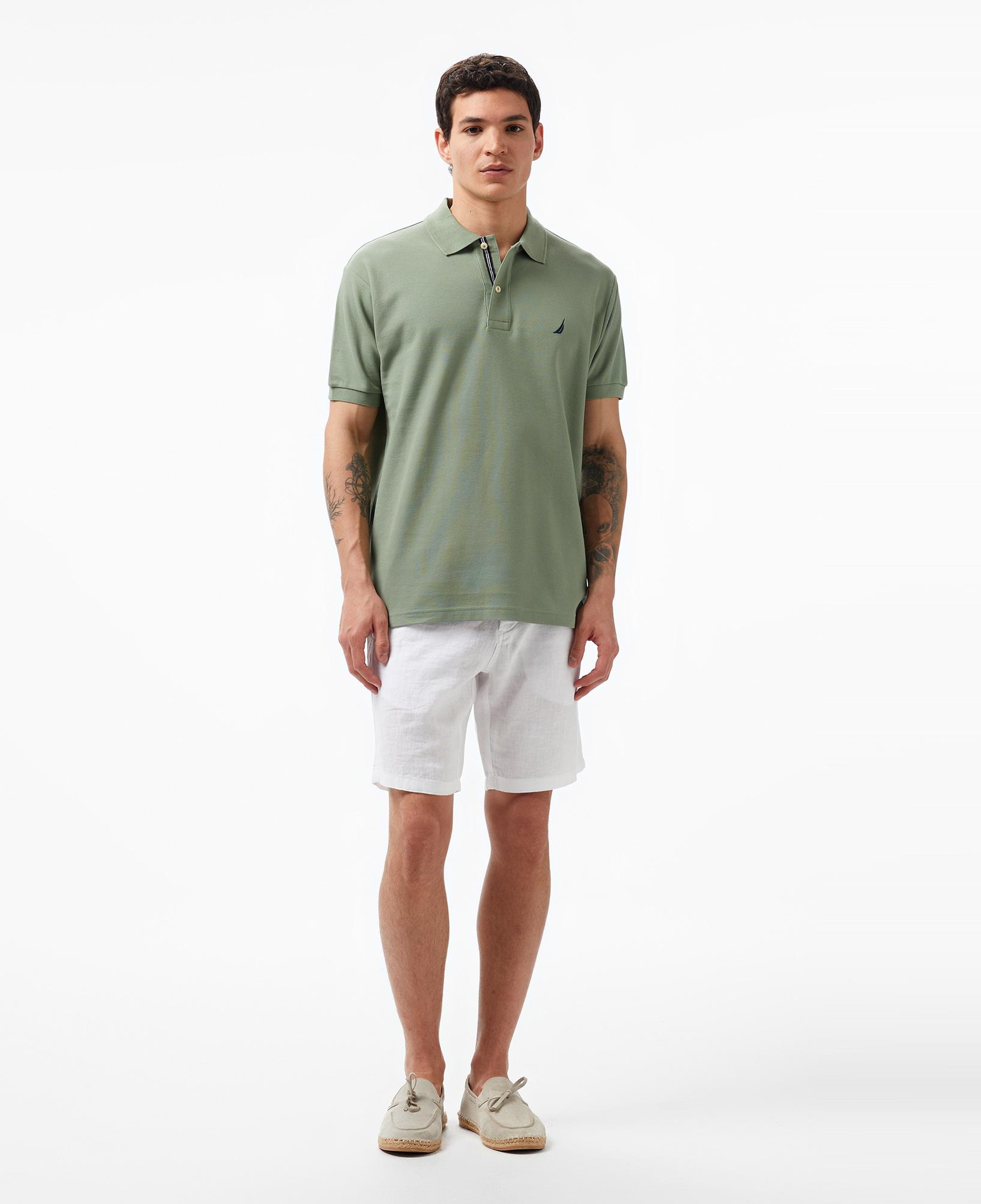 Nautica Erkek Yeşil Classic Fit Kısa Kollu Polo Yaka T-Shirt