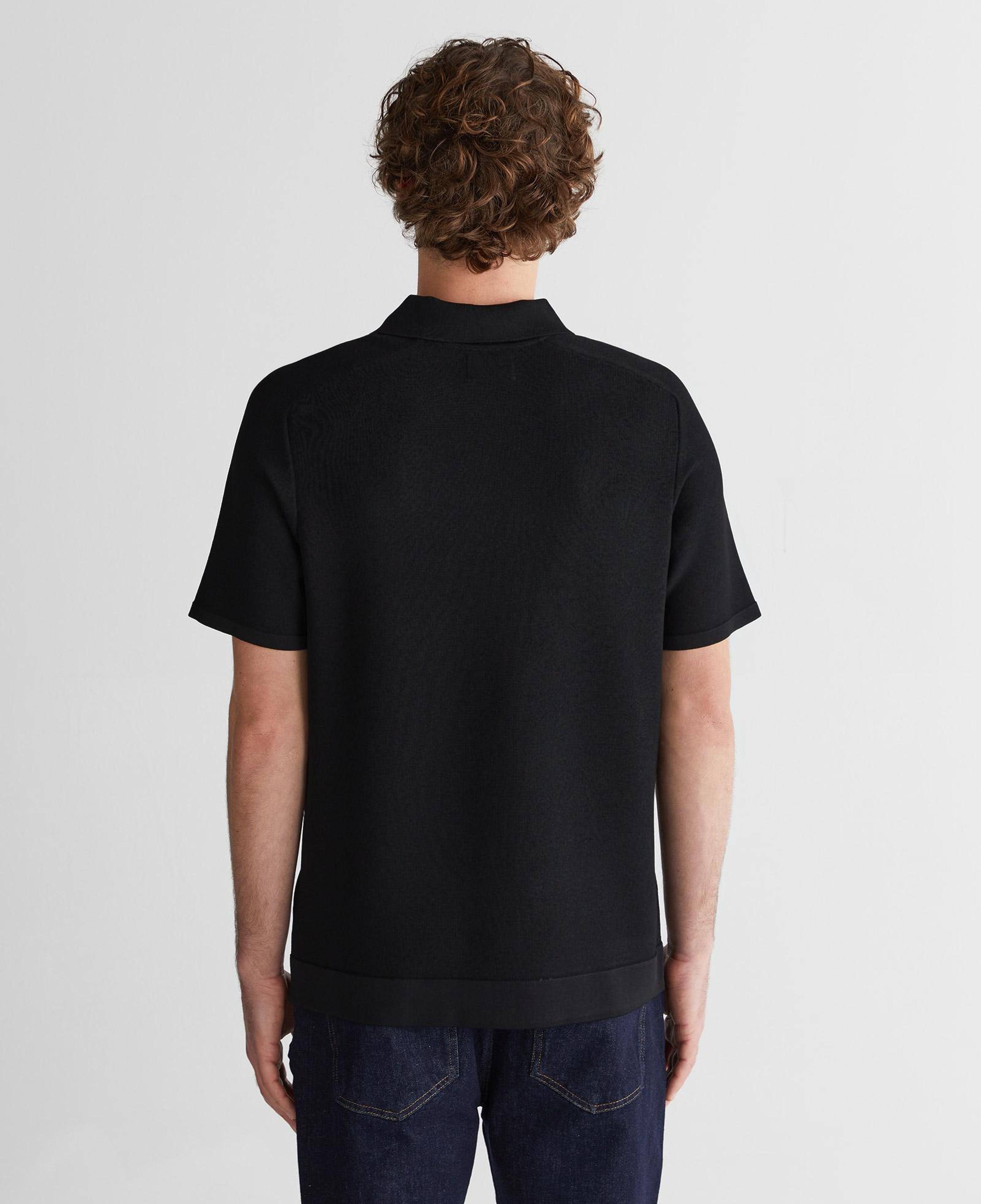 GANT Erkek Siyah Regular Fit Yarım Fermuarlı Kısa Kollu T-Shirt