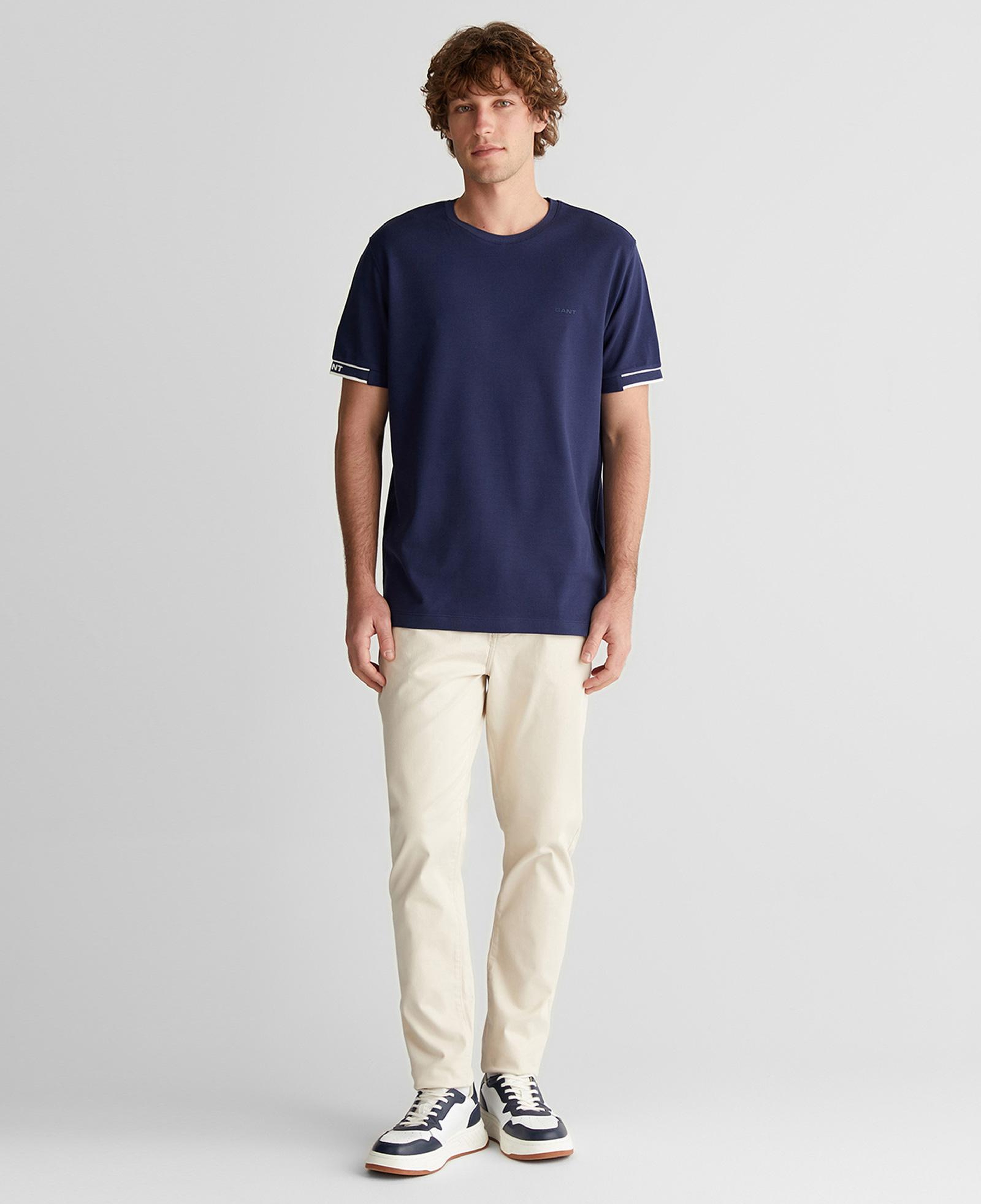 GANT Erkek Lacivert Baskılı Kısa Kollu T-Shirt