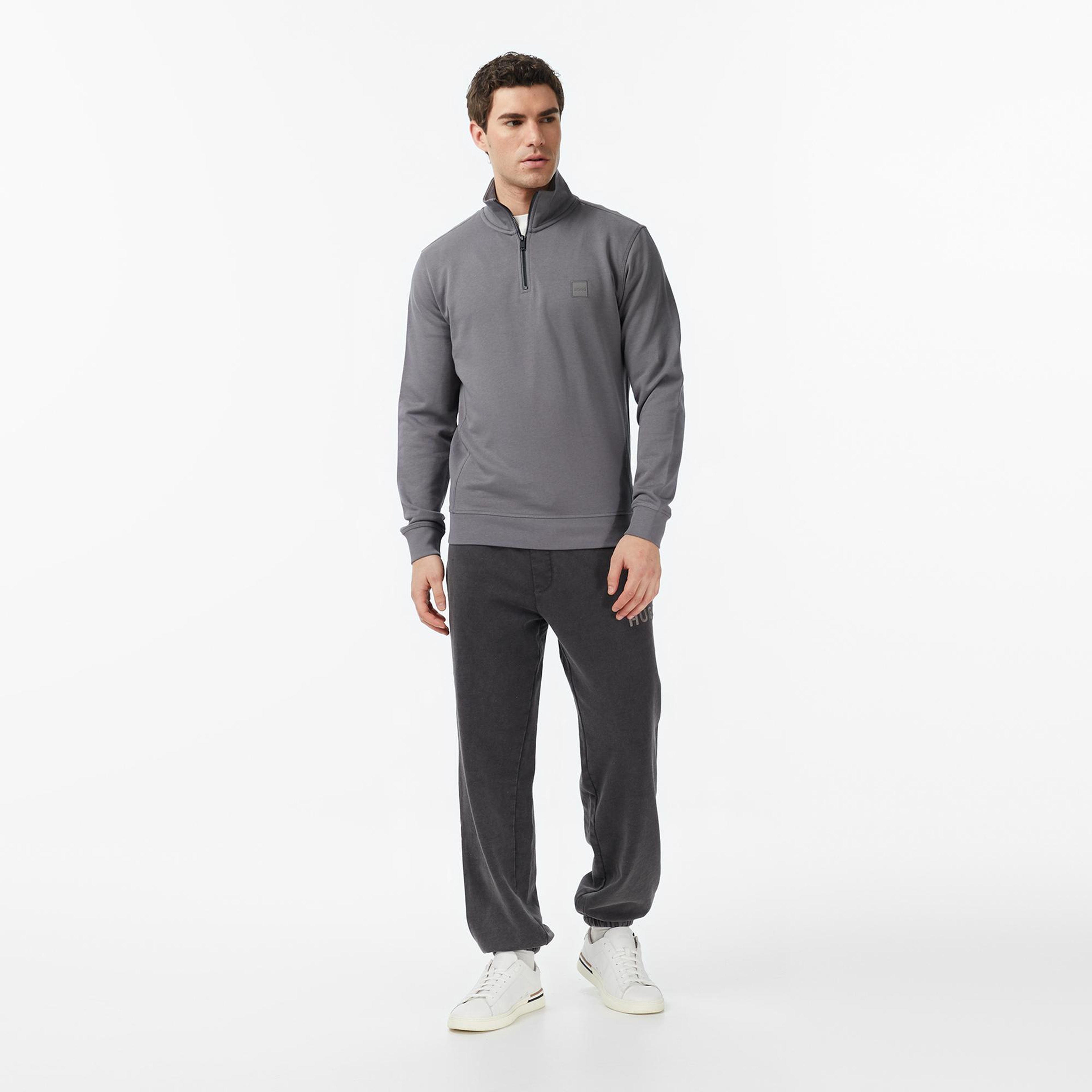 Boss Zetrust Erkek Gri Sweatshirt