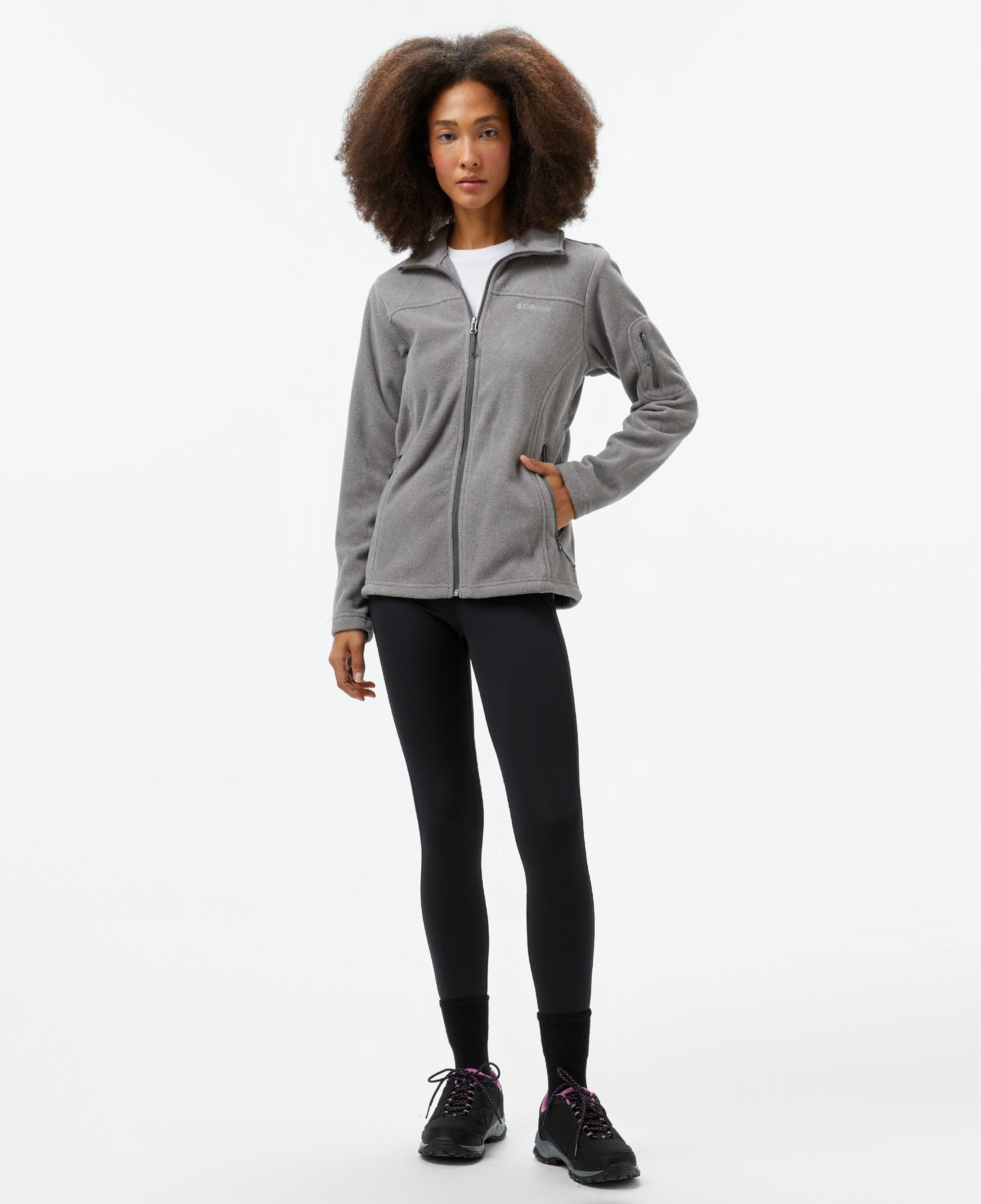 Columbia Fast Trek II Kadın Gri Fermuarlı Polar