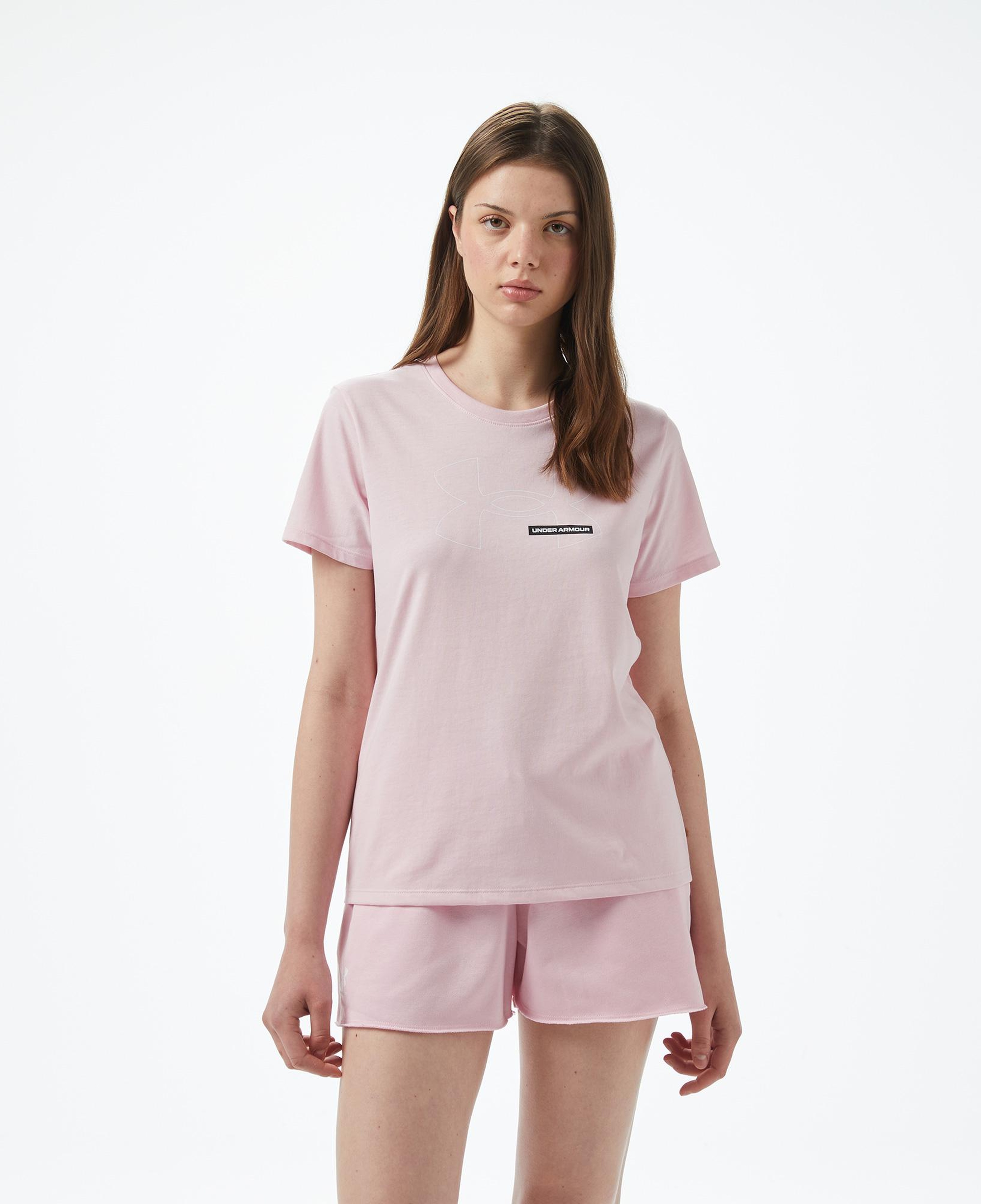 Under Armour Rival Outline Ss Kadın Pembe T-Shirt