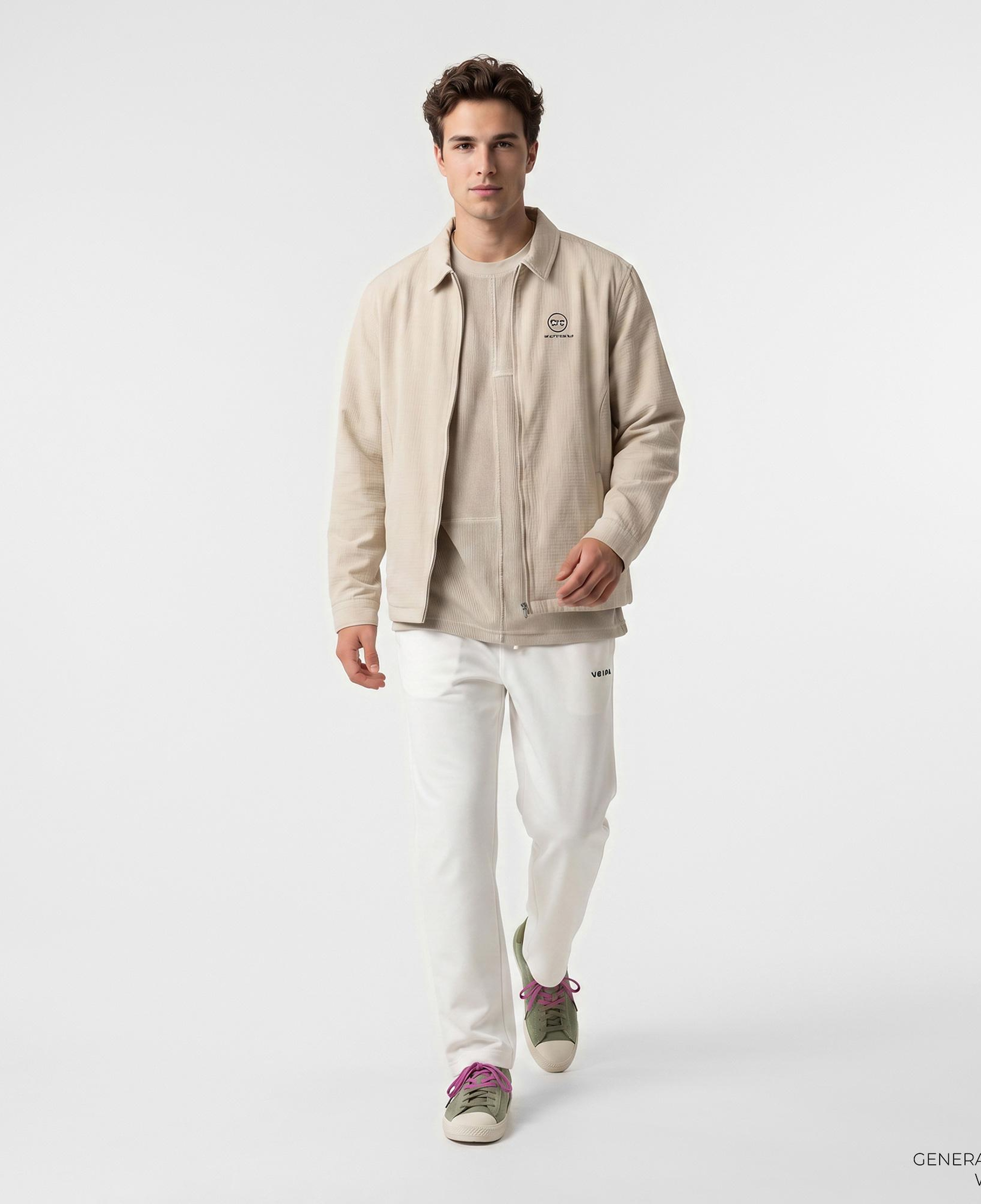 UNITED4 Comfort Fit Erkek Krem Ceket