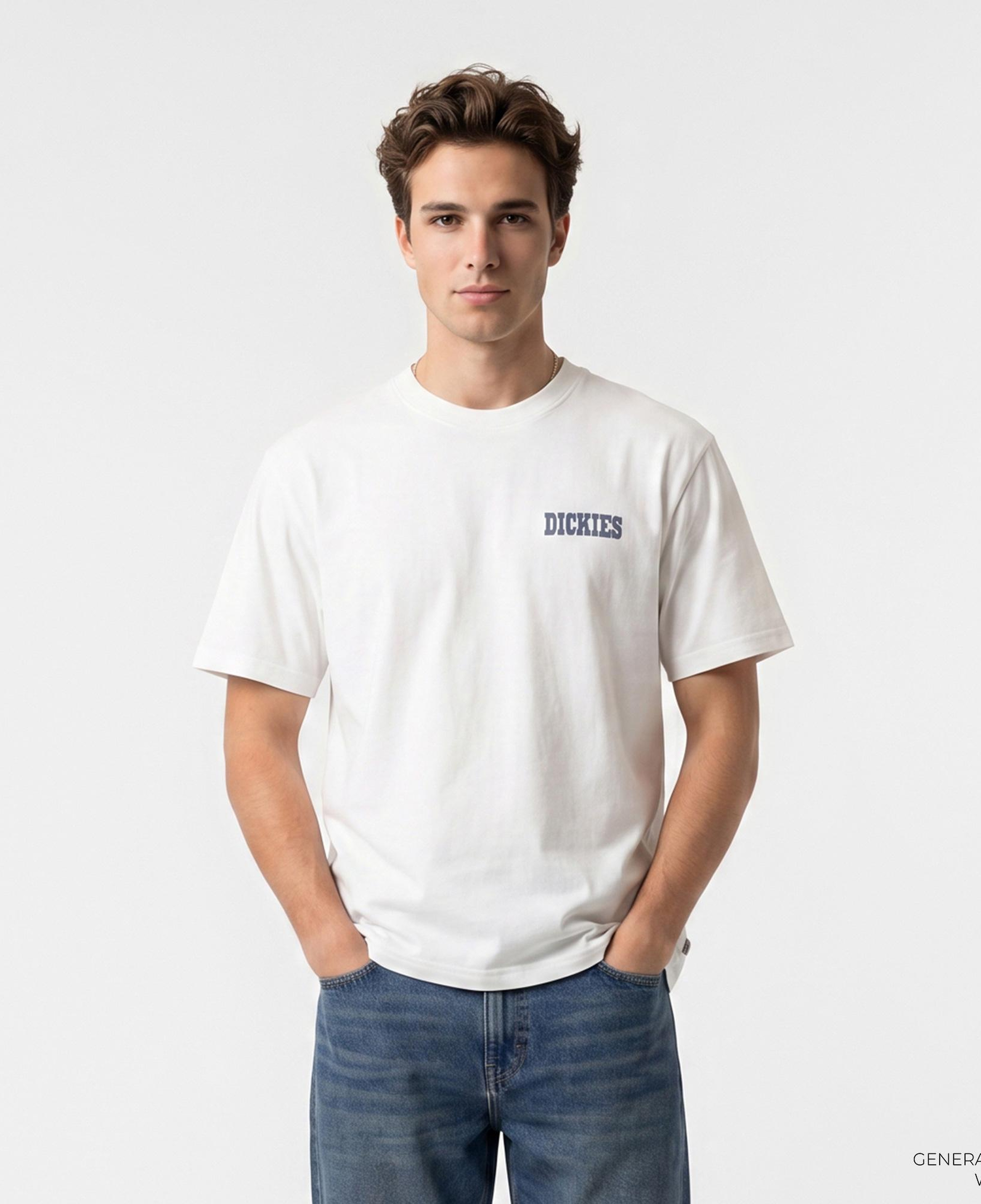 Dickies Plain City Erkek Beyaz T-Shirt