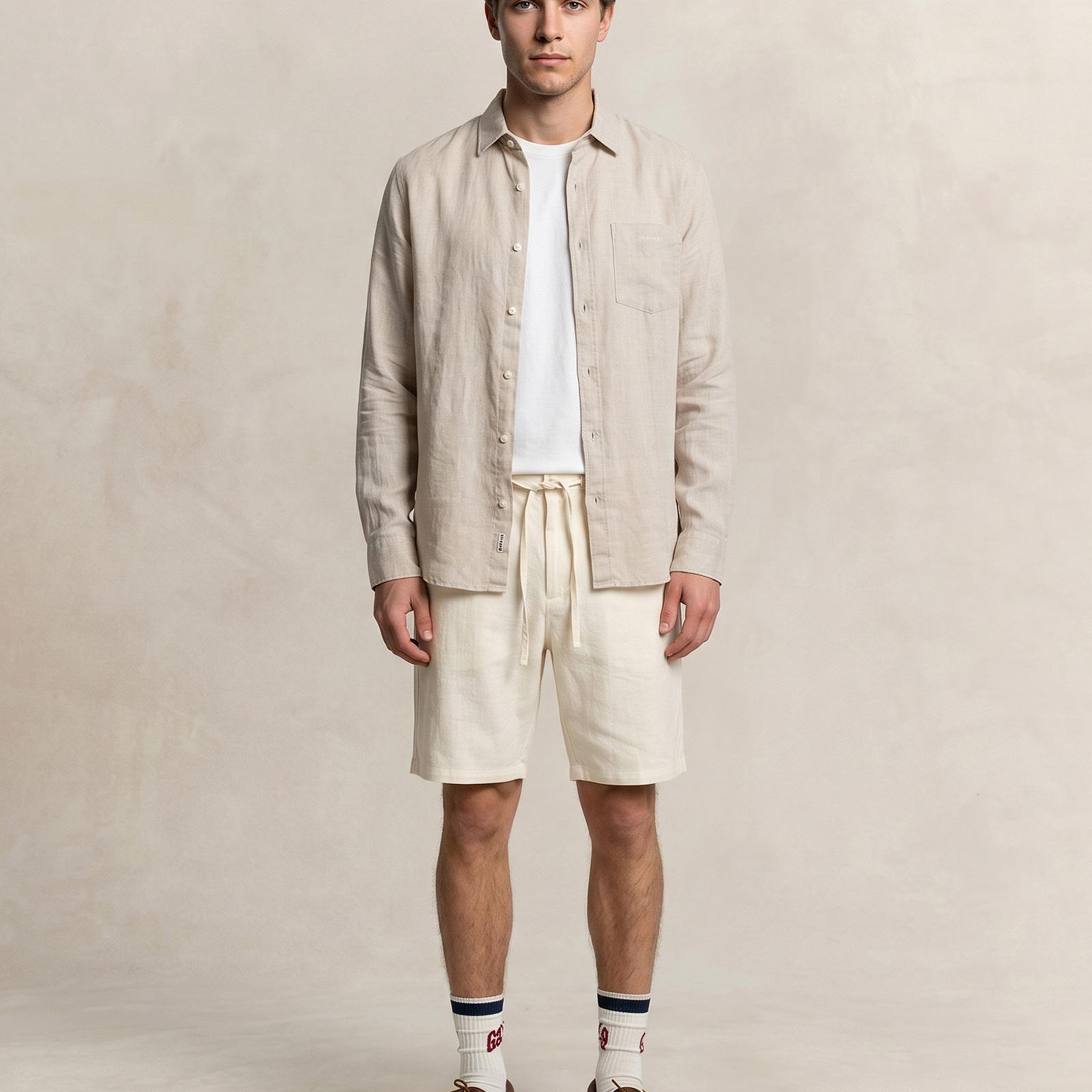 GANT Erkek Bej Regular Fit Gömlek