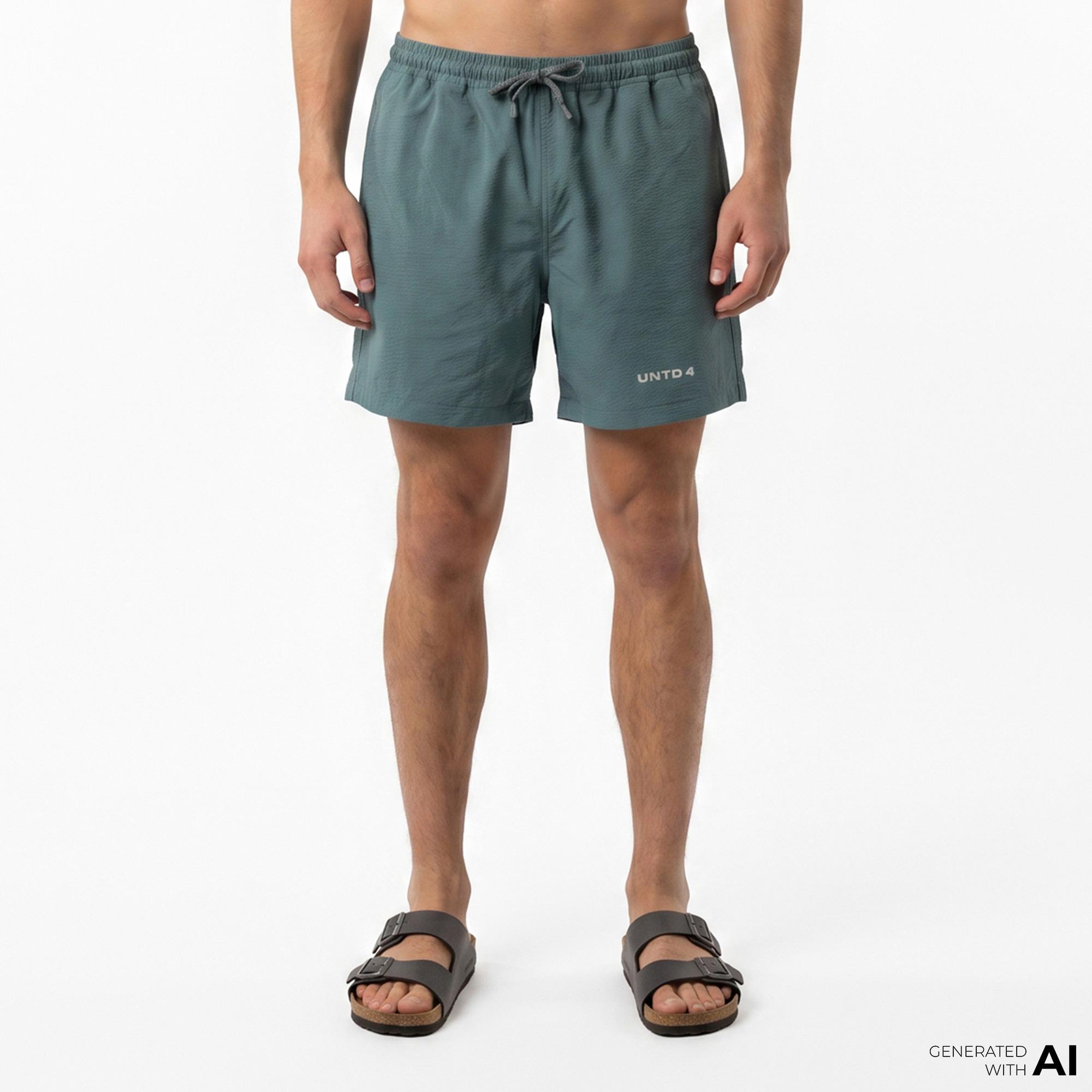 UNITED4 Comfort Fit Erkek Mavi Deniz Şortu