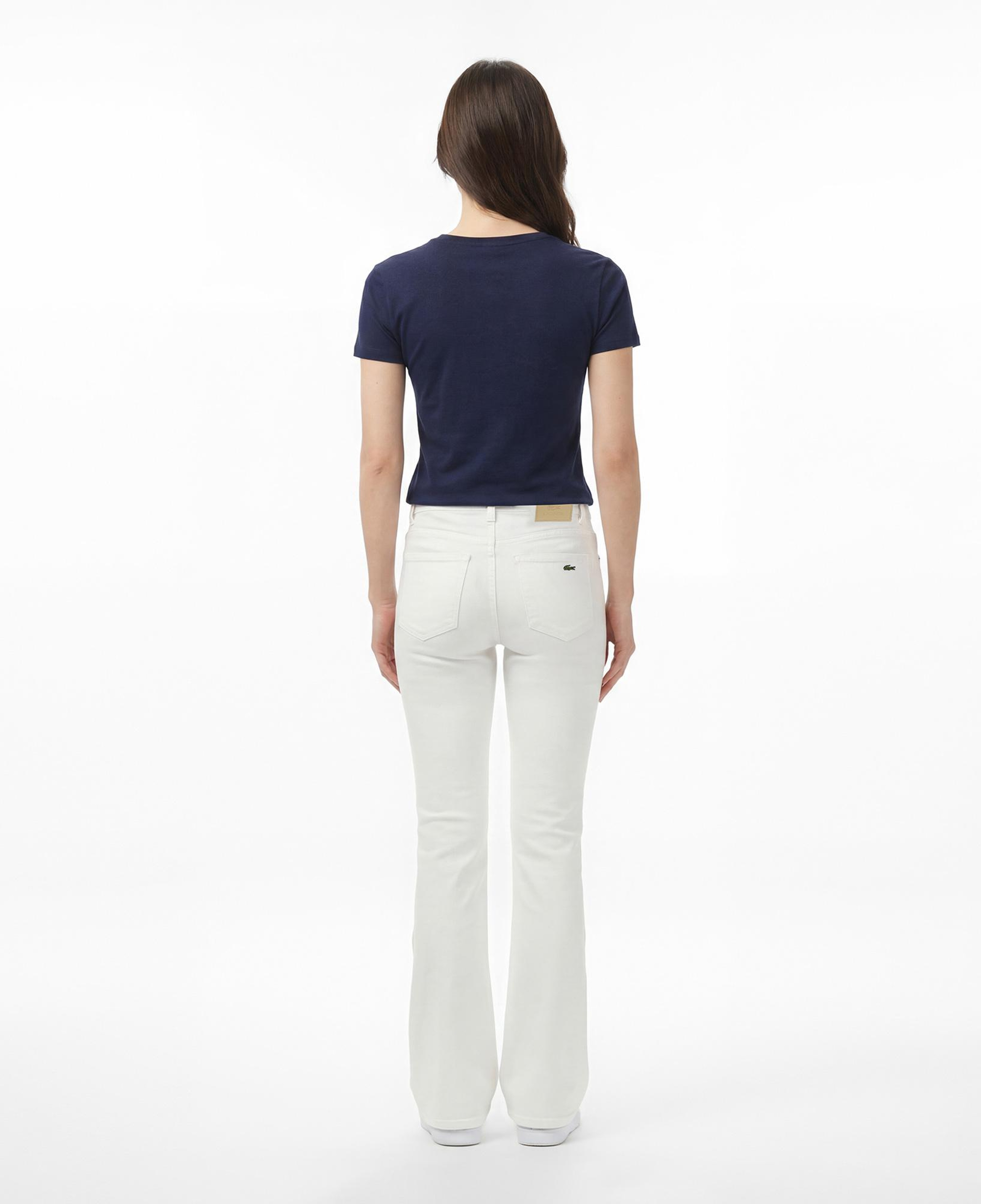 Kadın Slim Fit Krem Jean Pantolon
