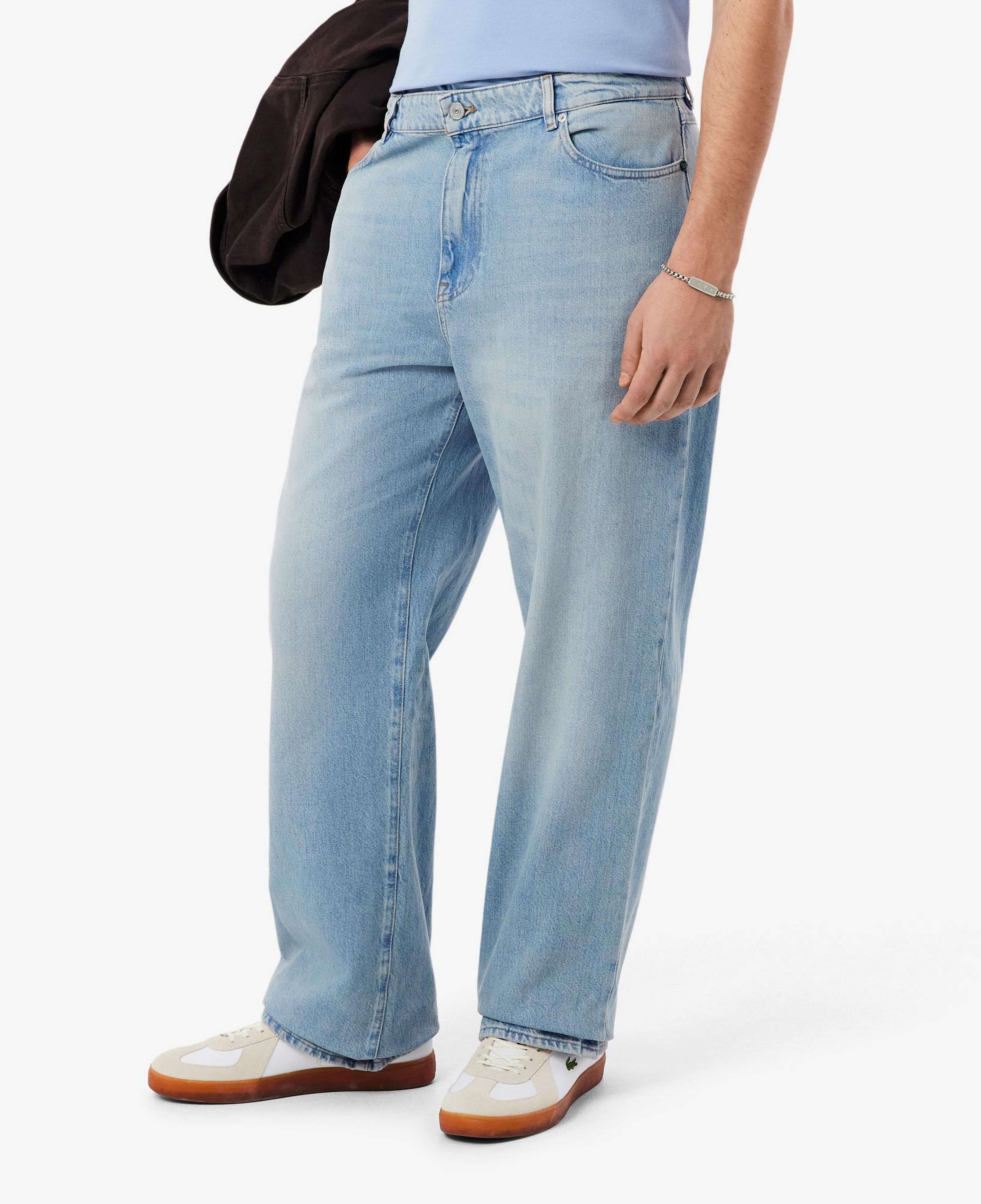 Erkek Loose Fit Mavi Jean Pantolon