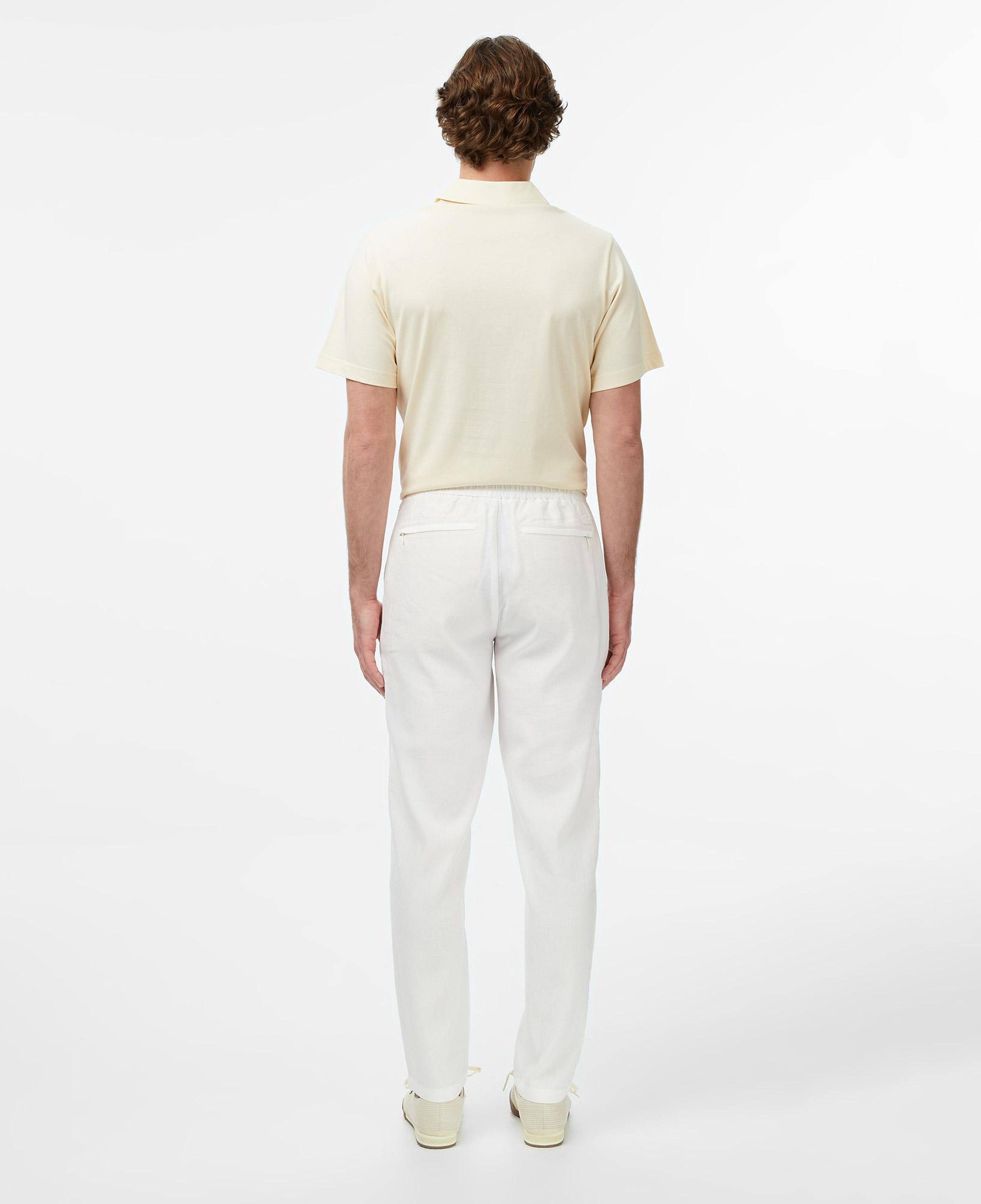 Erkek Tapered Fit Beyaz Chino Pantolon