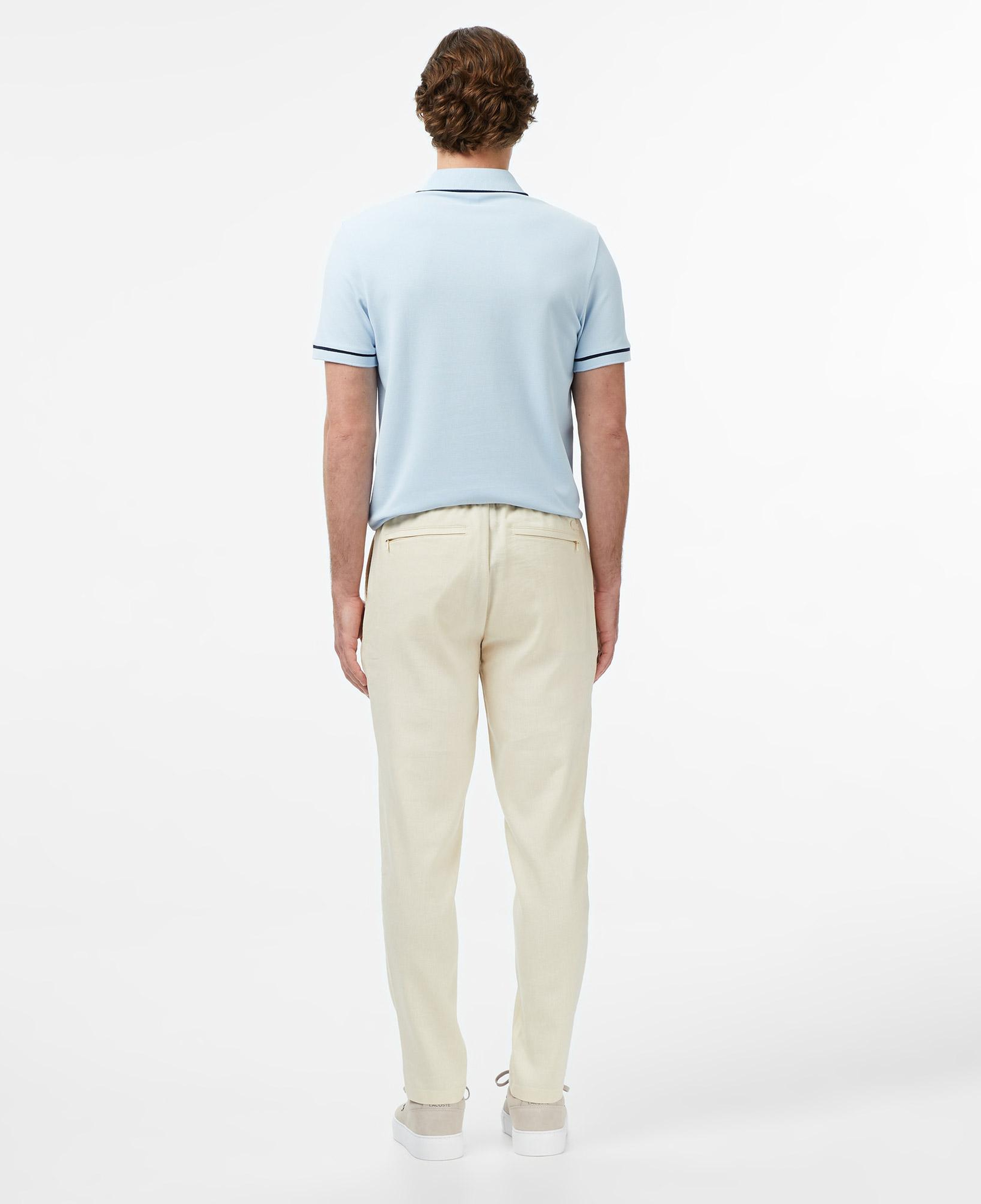 Erkek Tapered Fit Krem Chino Pantolon