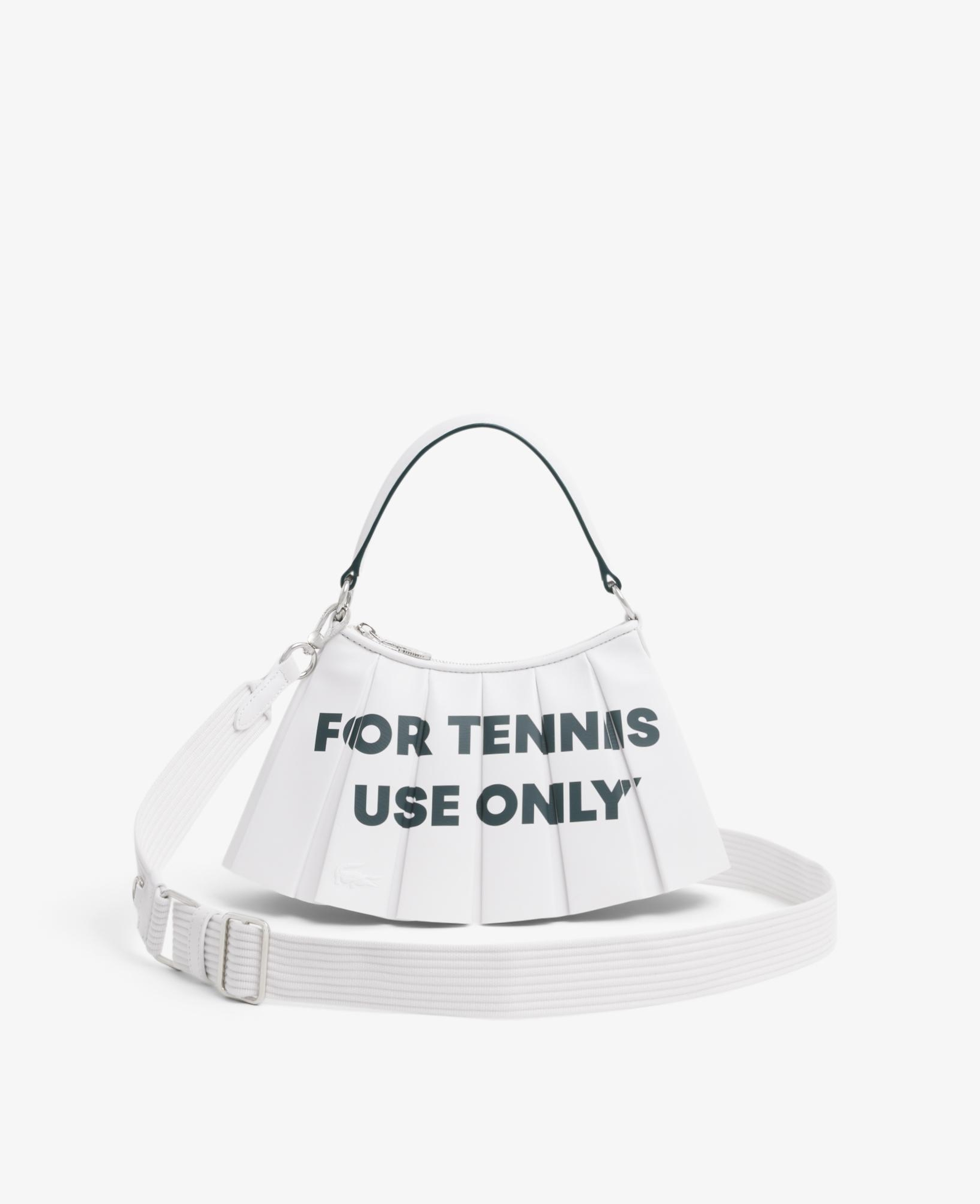 SS26 RUNWAY Small Lenglen Kadın Baskılı Beyaz Omuz Çantası