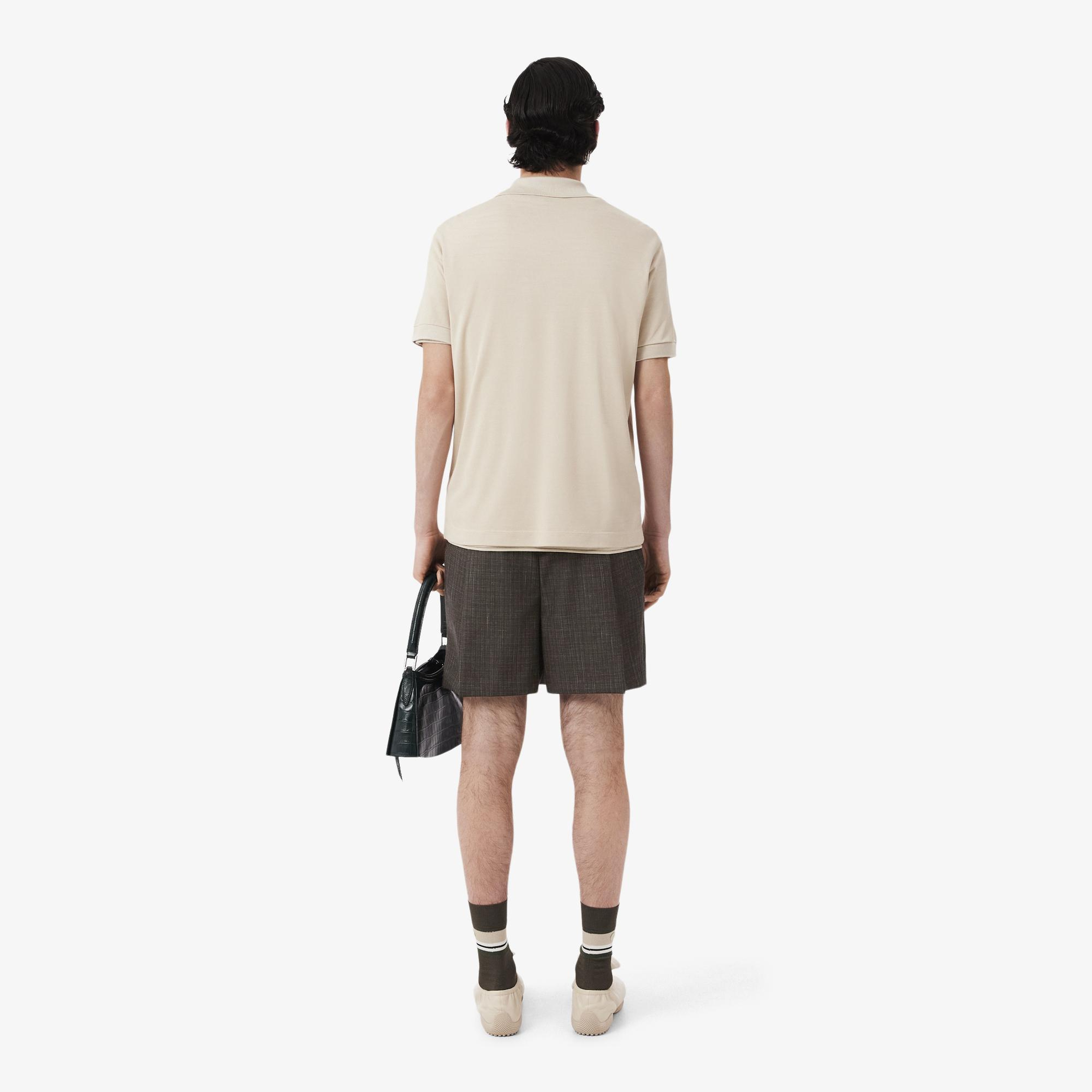 SS26 RUNWAY Erkek Yün Kahverengi Bermuda Şort