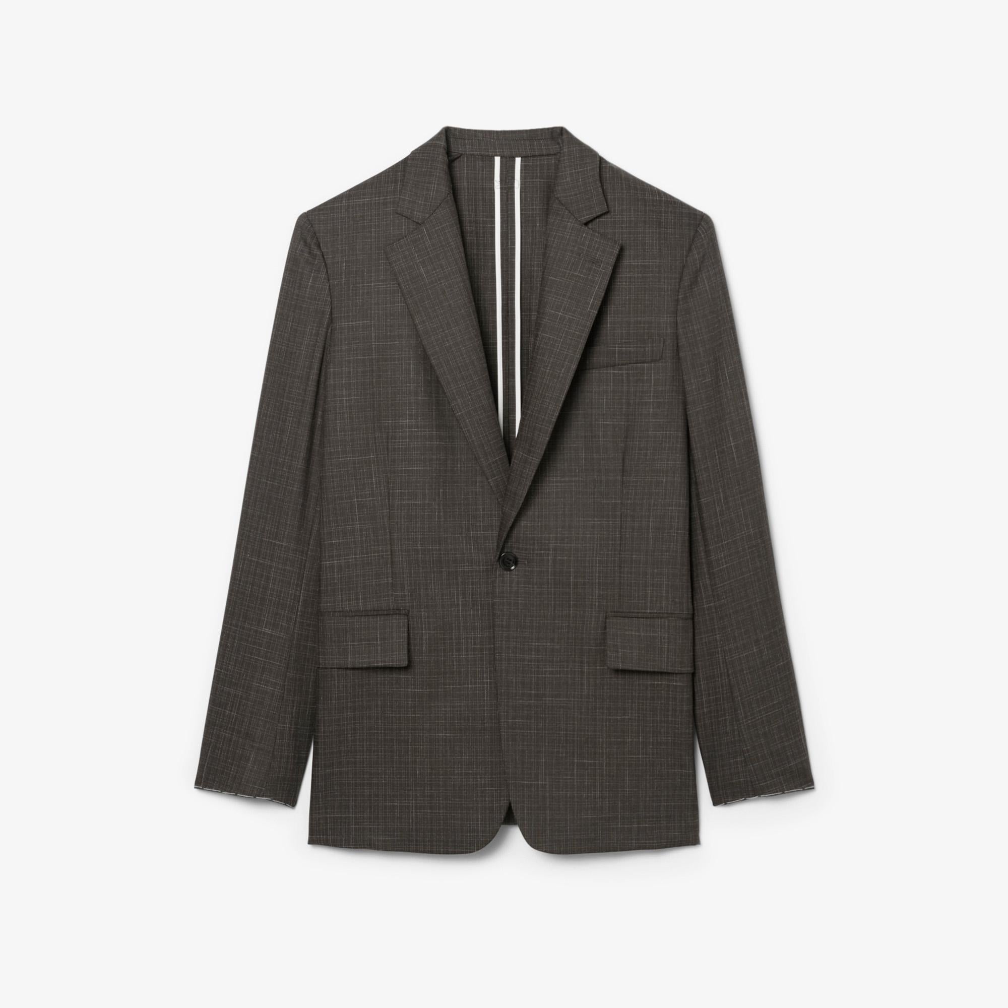 SS26 RUNWAY Unisex Yün Kahverengi Blazer
