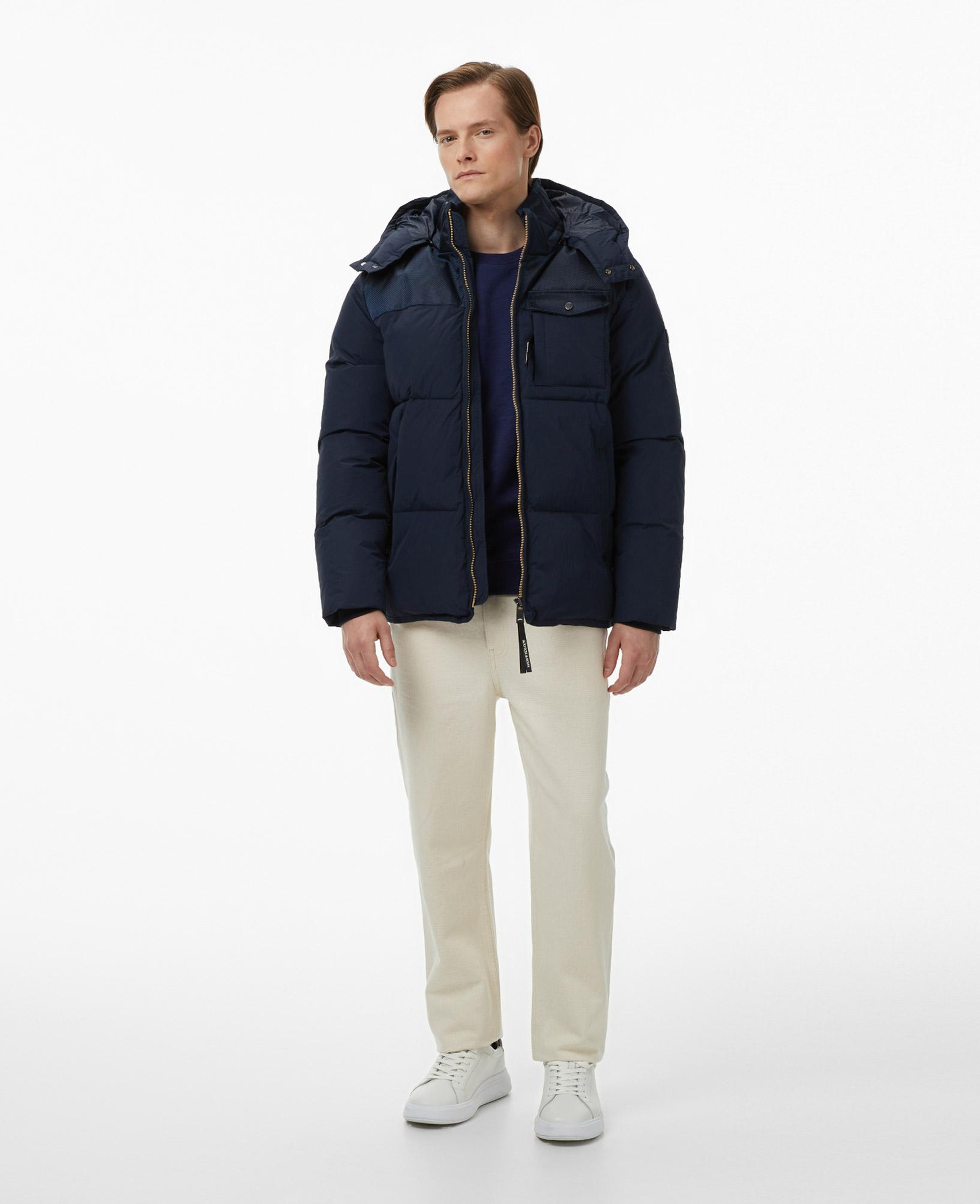 Scotch&Soda Hooded Puffer Erkek Lacivert Mont