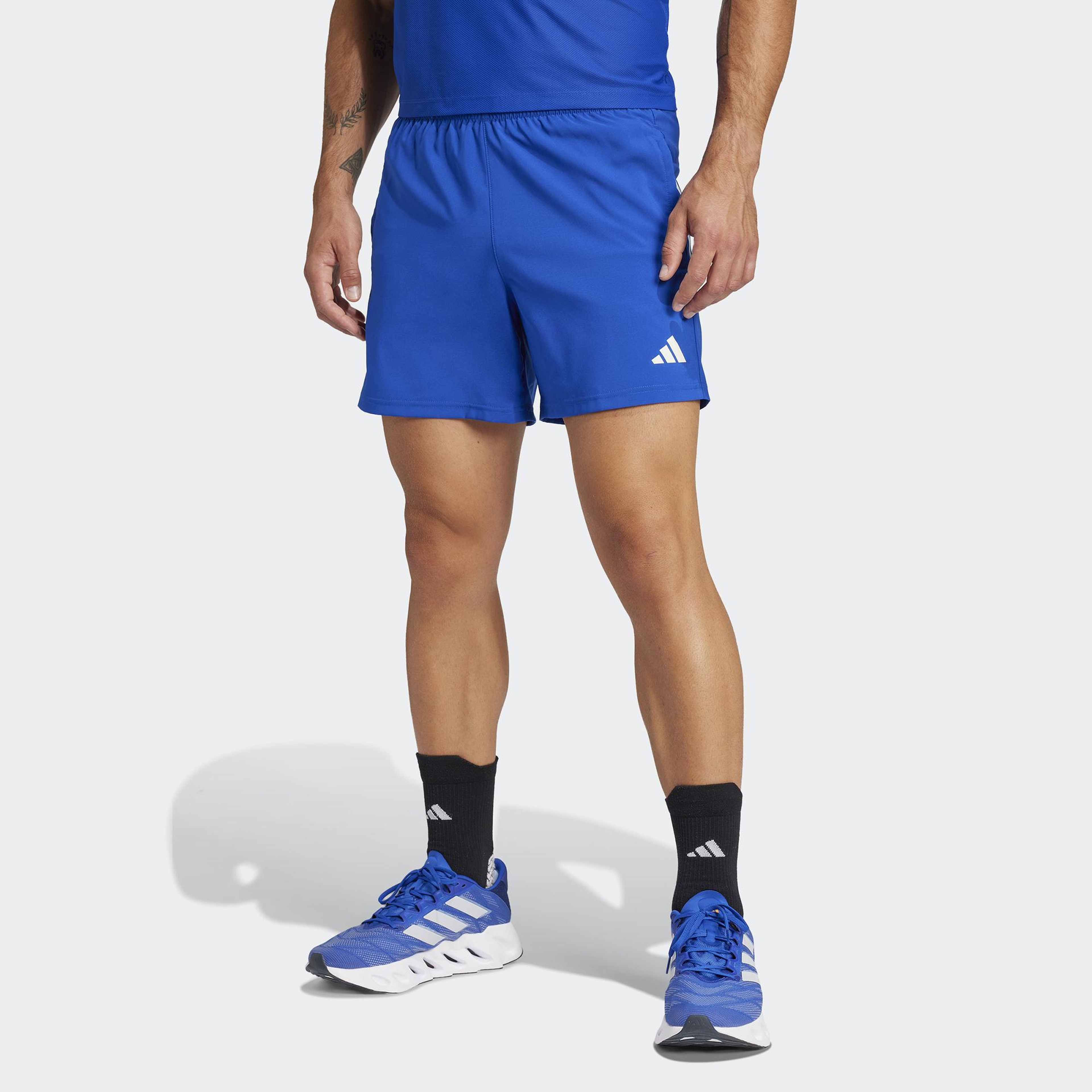 adidas Own The Run Erkek Mavi Koşu Şortu