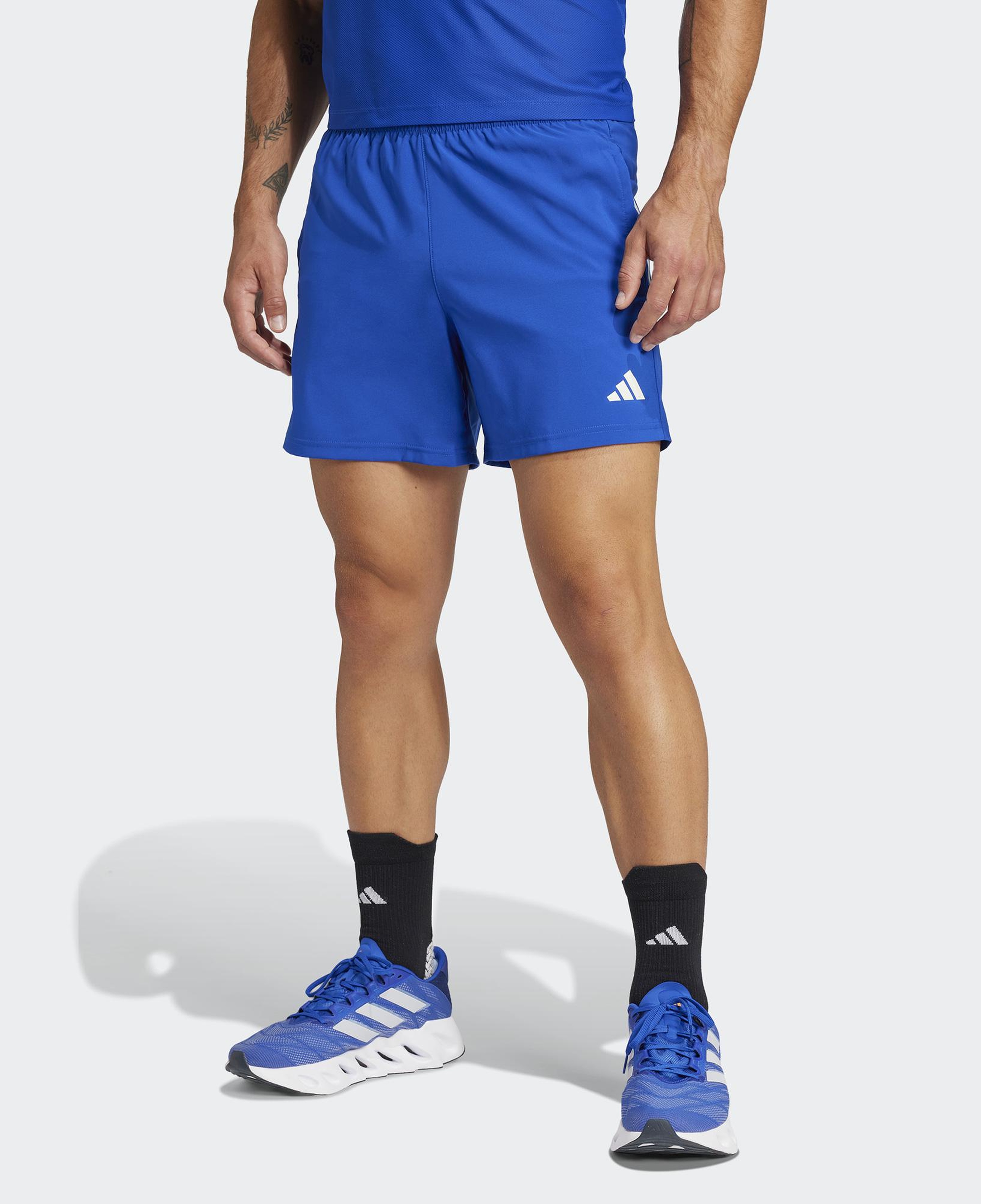 adidas Own The Run Erkek Mavi Koşu Şortu