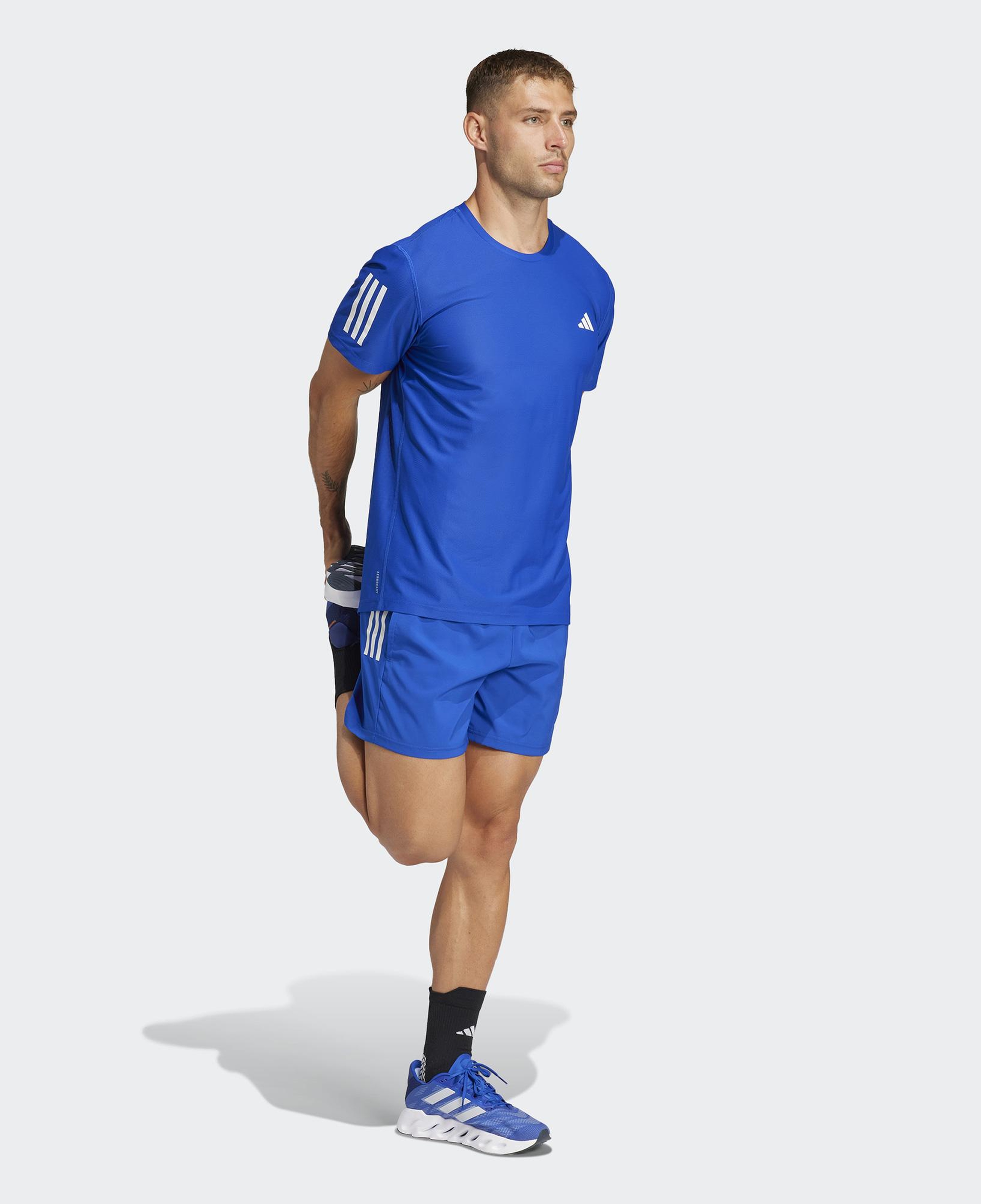 adidas Own The Run Erkek Mavi Koşu Şortu