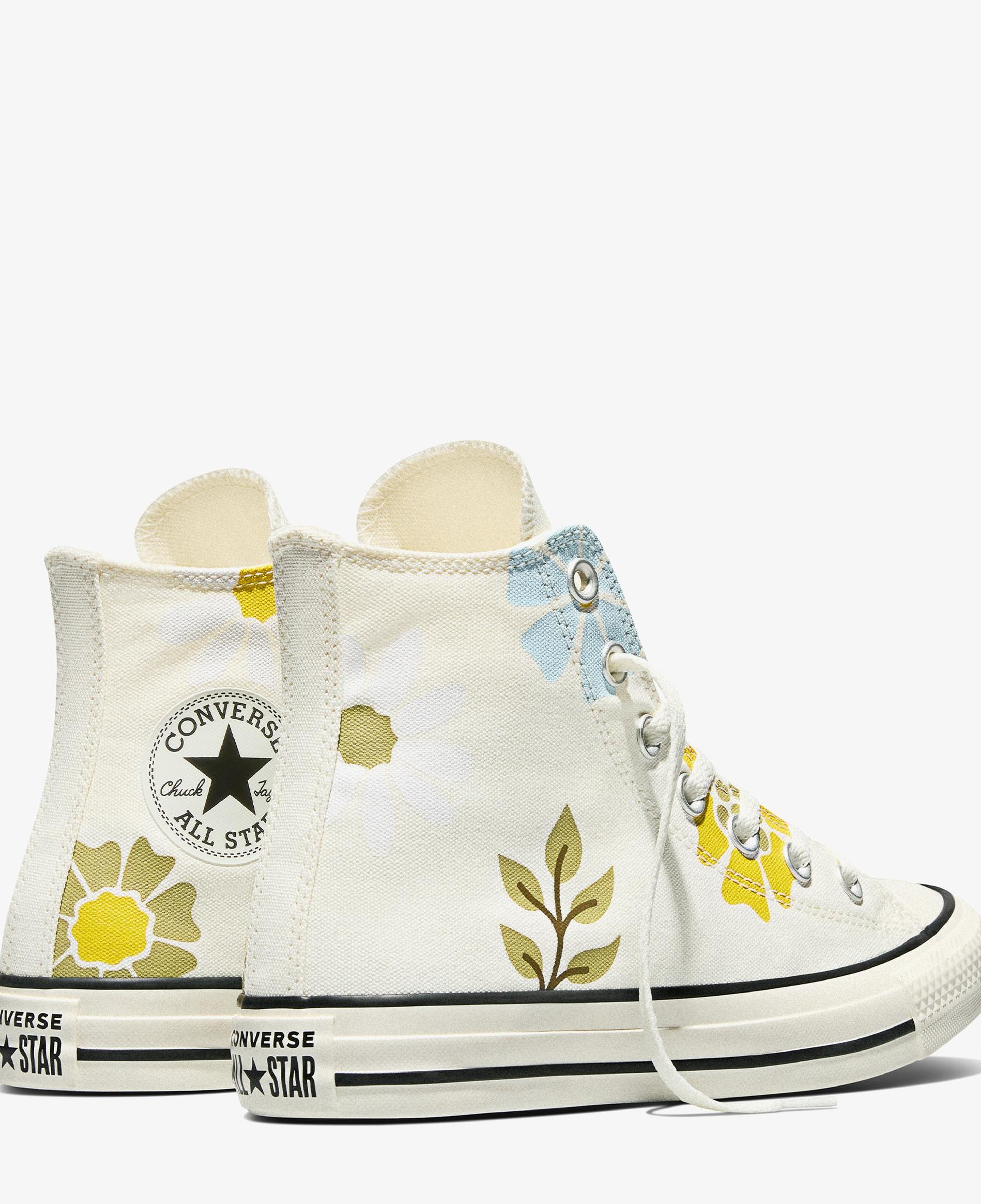 Converse Chuck Taylor All Star Unisex Çiçek Desenli Krem Sneaker