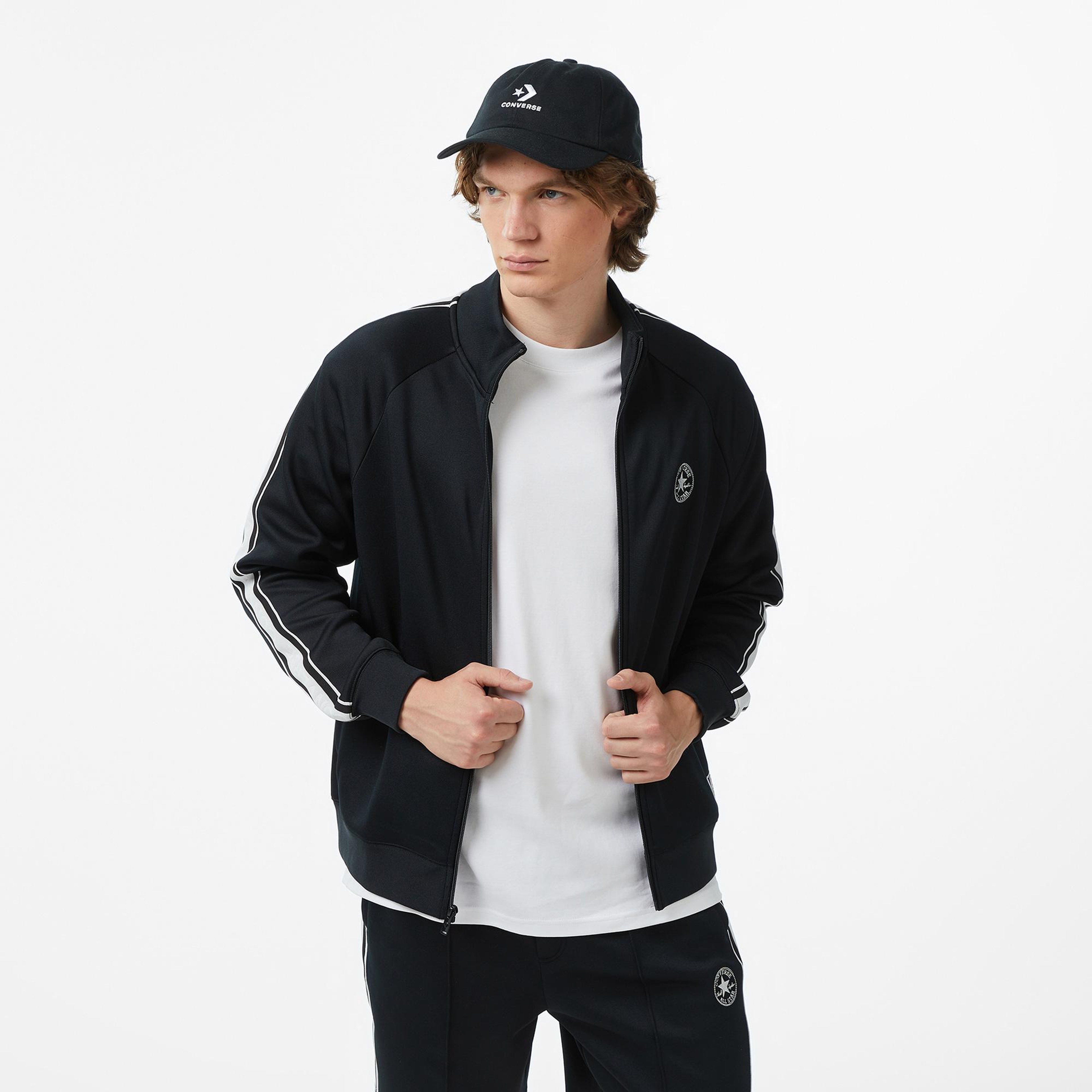 Converse Erkek Siyah Fermuarlı Sweatshirt