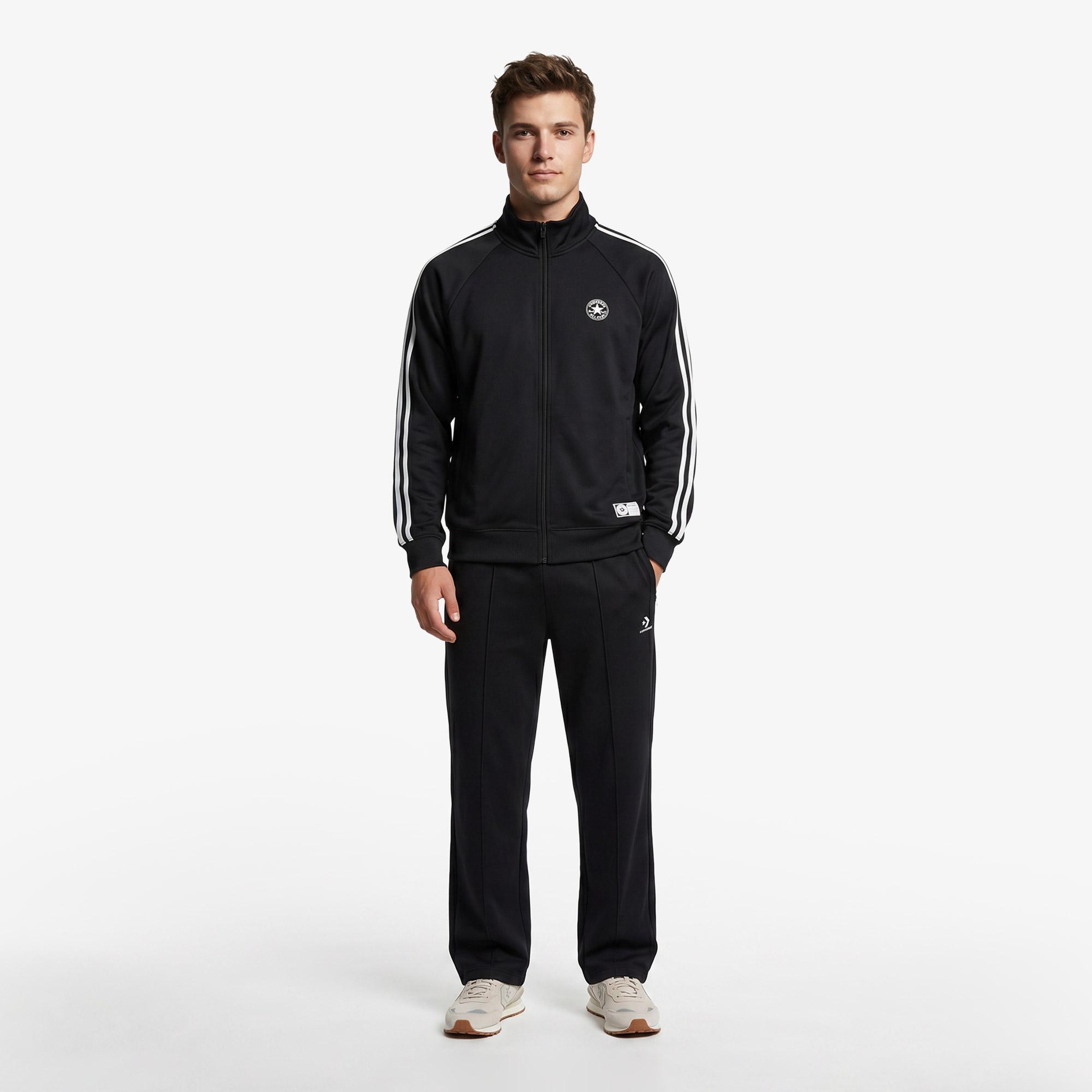 Converse Erkek Siyah Fermuarlı Sweatshirt