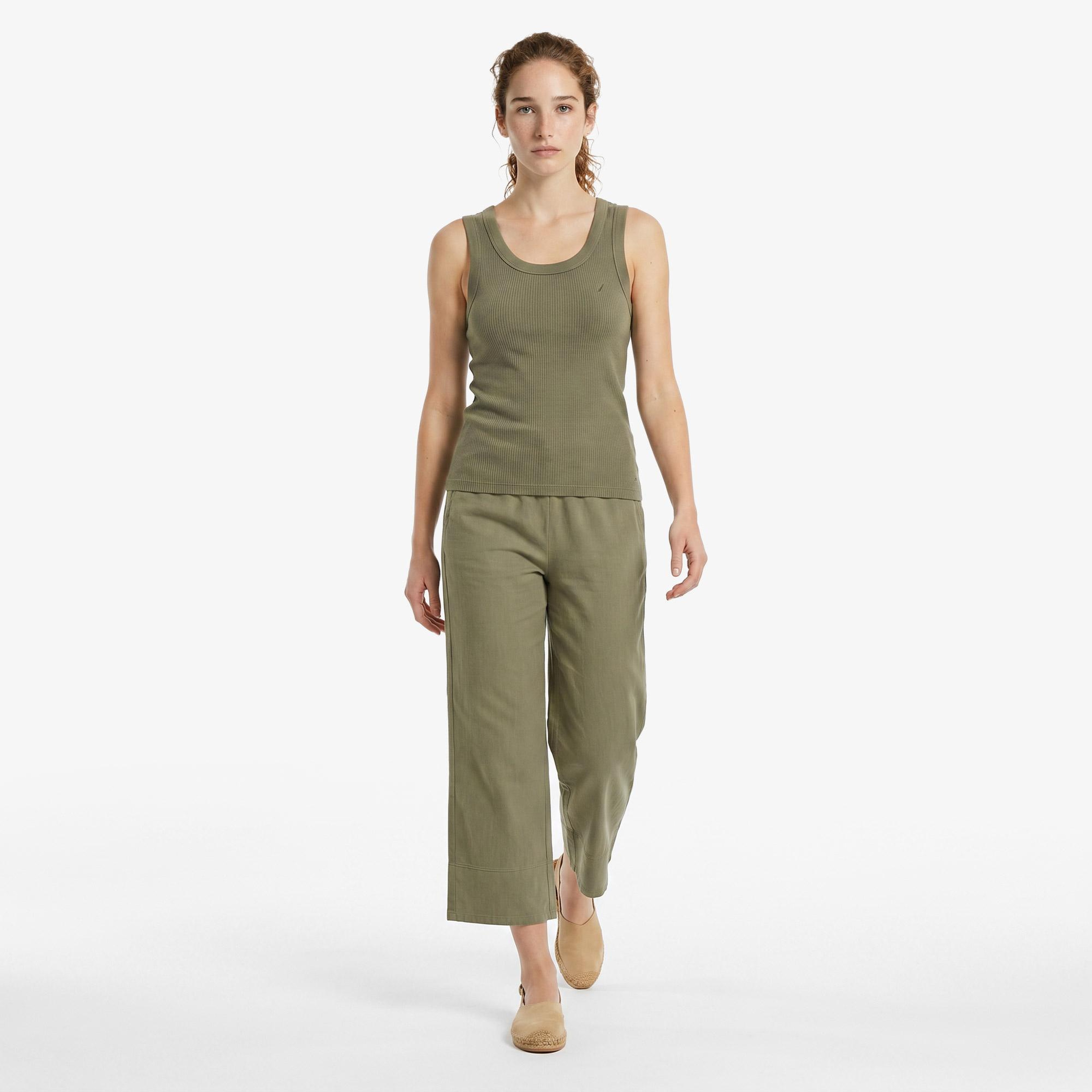 Nautica Kadın Yeşil Regular Fit Pantolon