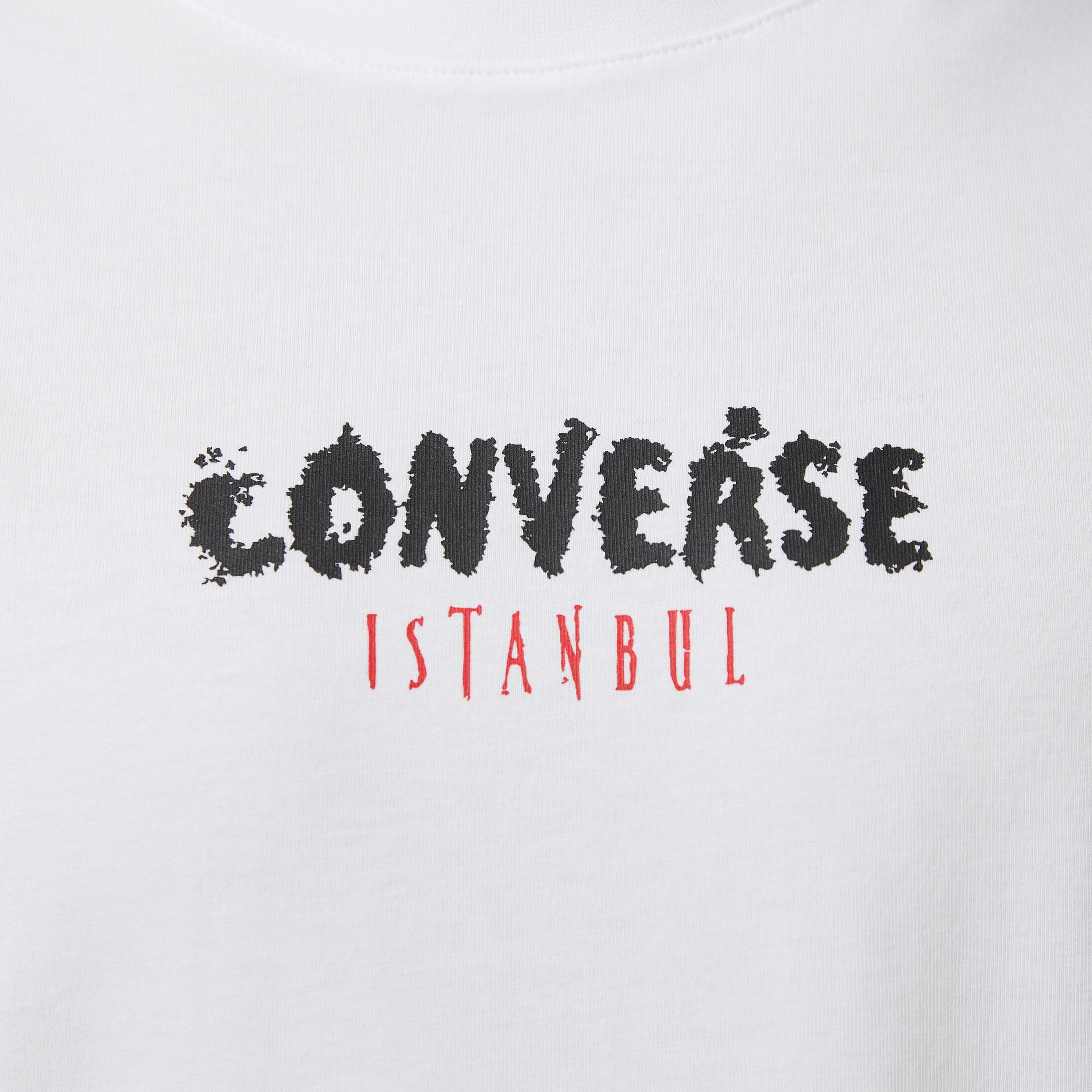 Converse Erkek Beyaz Grafik Baskılı T-Shirt