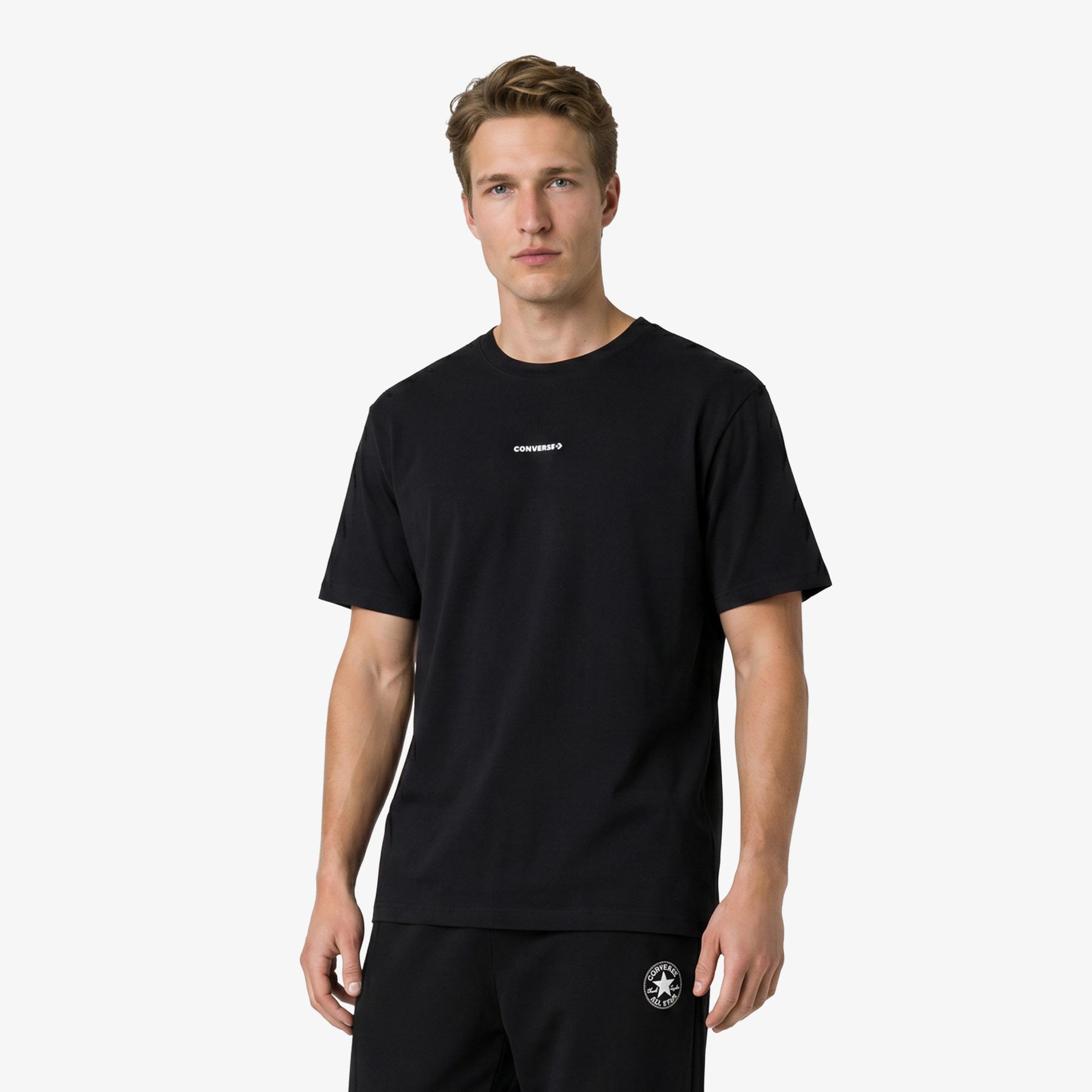 Converse Erkek Siyah Grafik Baskılı T-Shirt