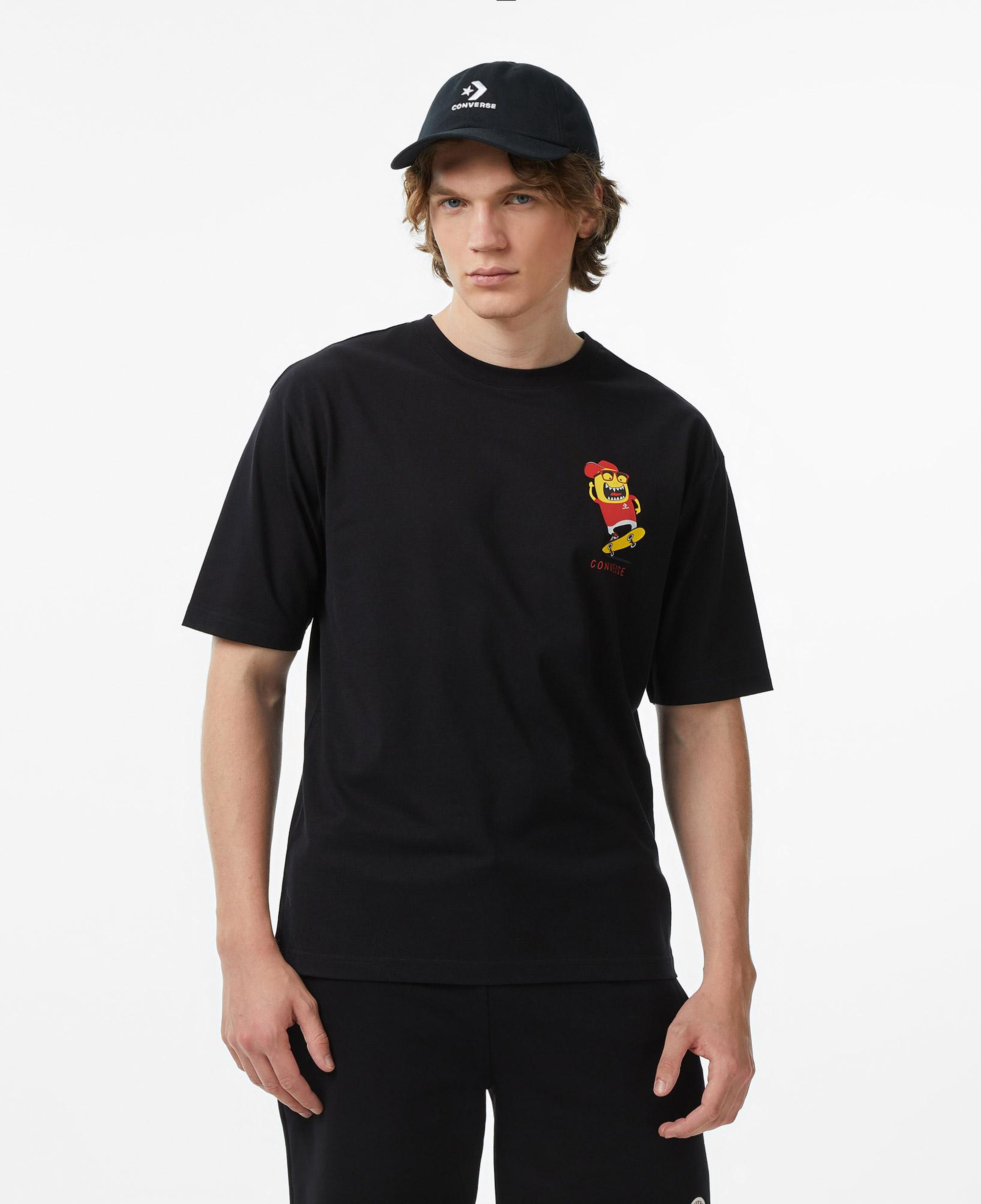 Converse Erkek Siyah Grafik Baskılı T-Shirt