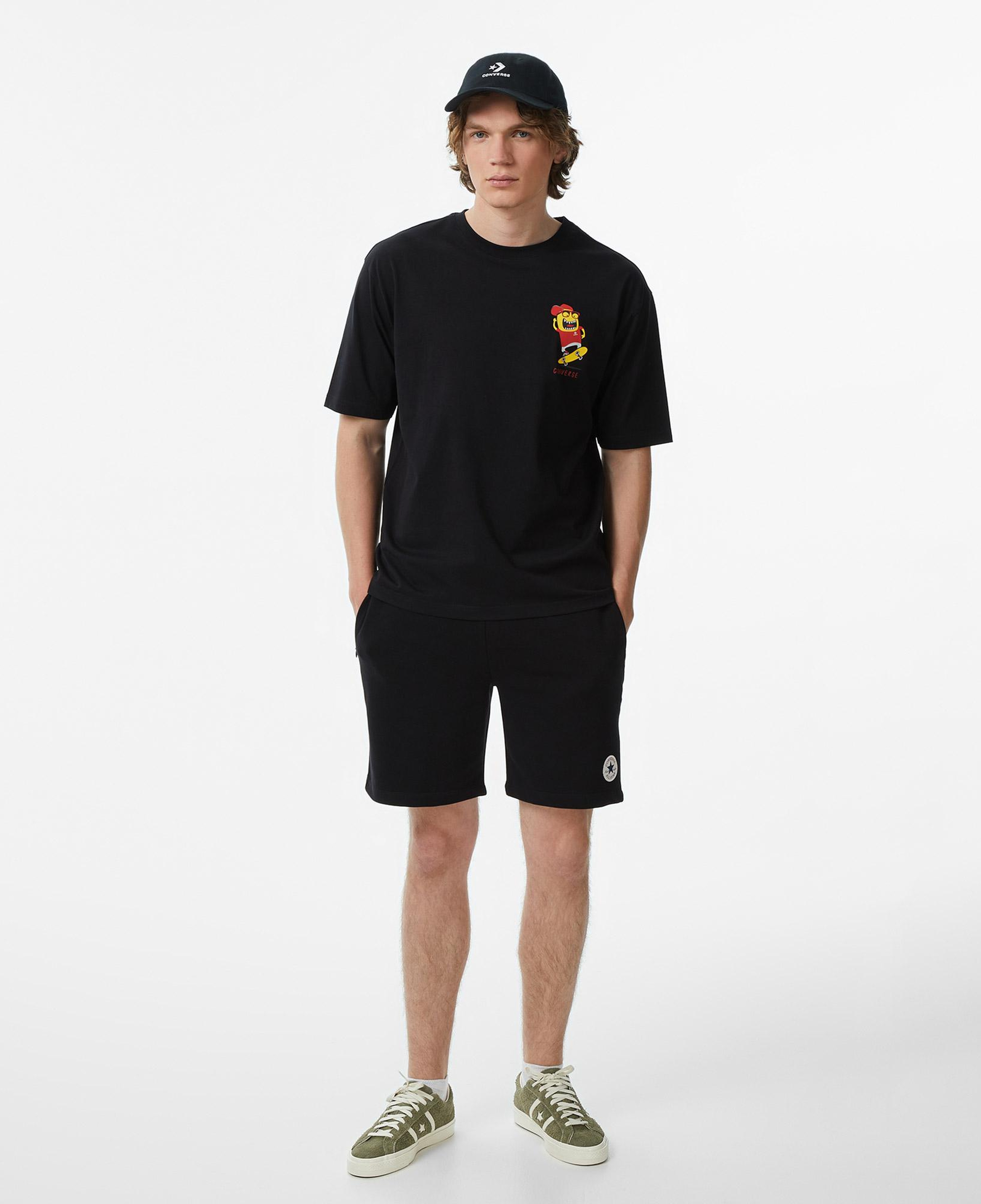 Converse Erkek Siyah Grafik Baskılı T-Shirt