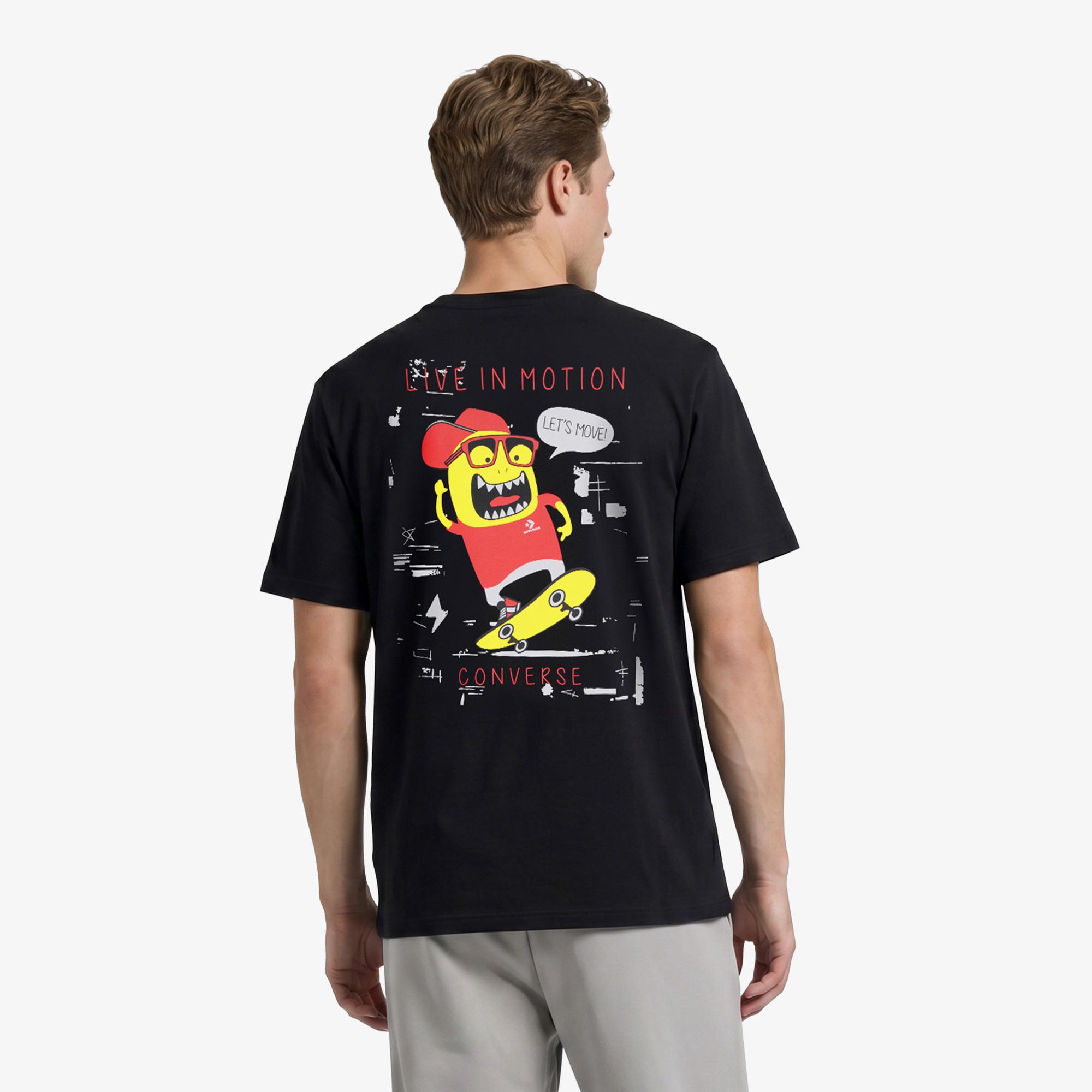 Converse Erkek Siyah Grafik Baskılı T-Shirt