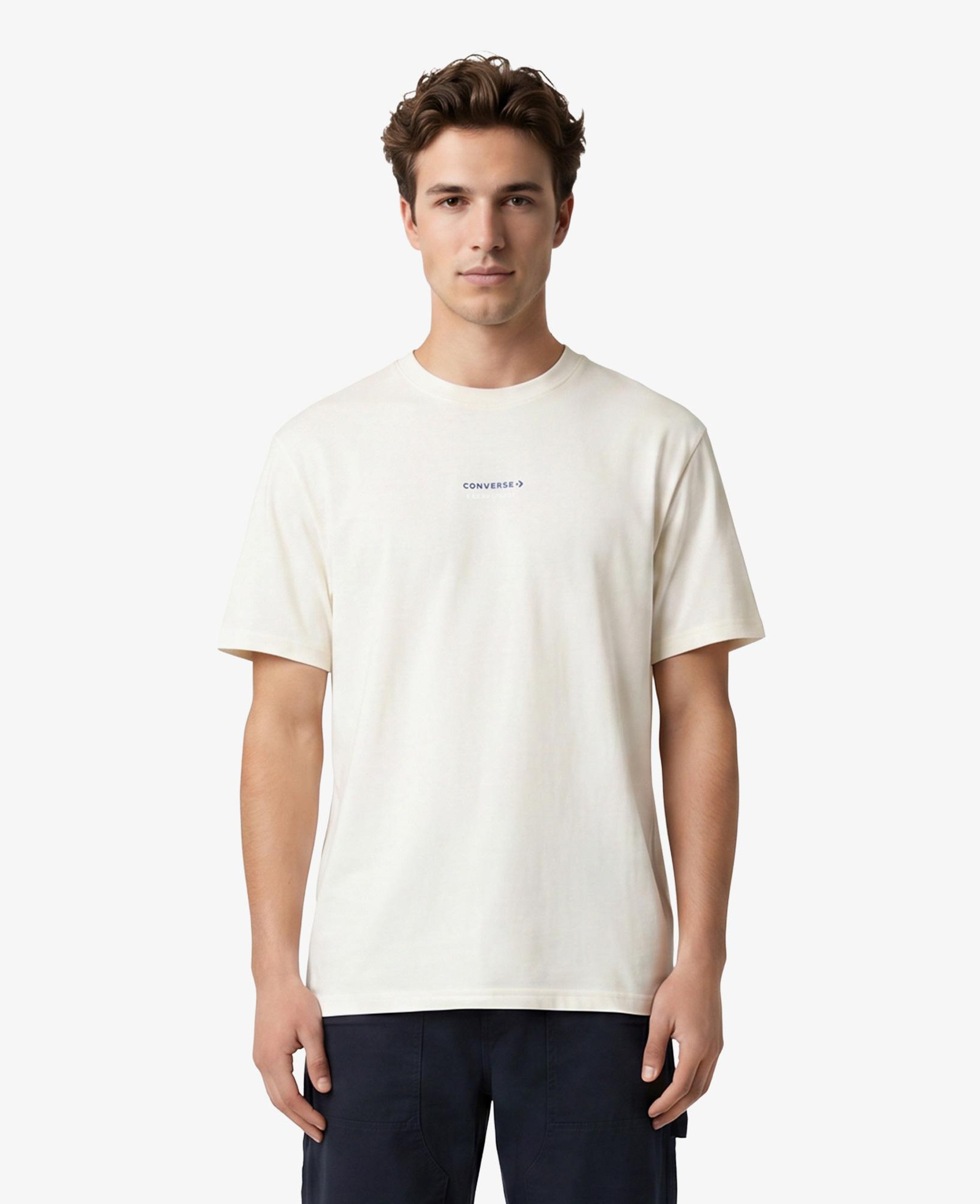 Converse Erkek Krem Grafik Baskılı T-Shirt