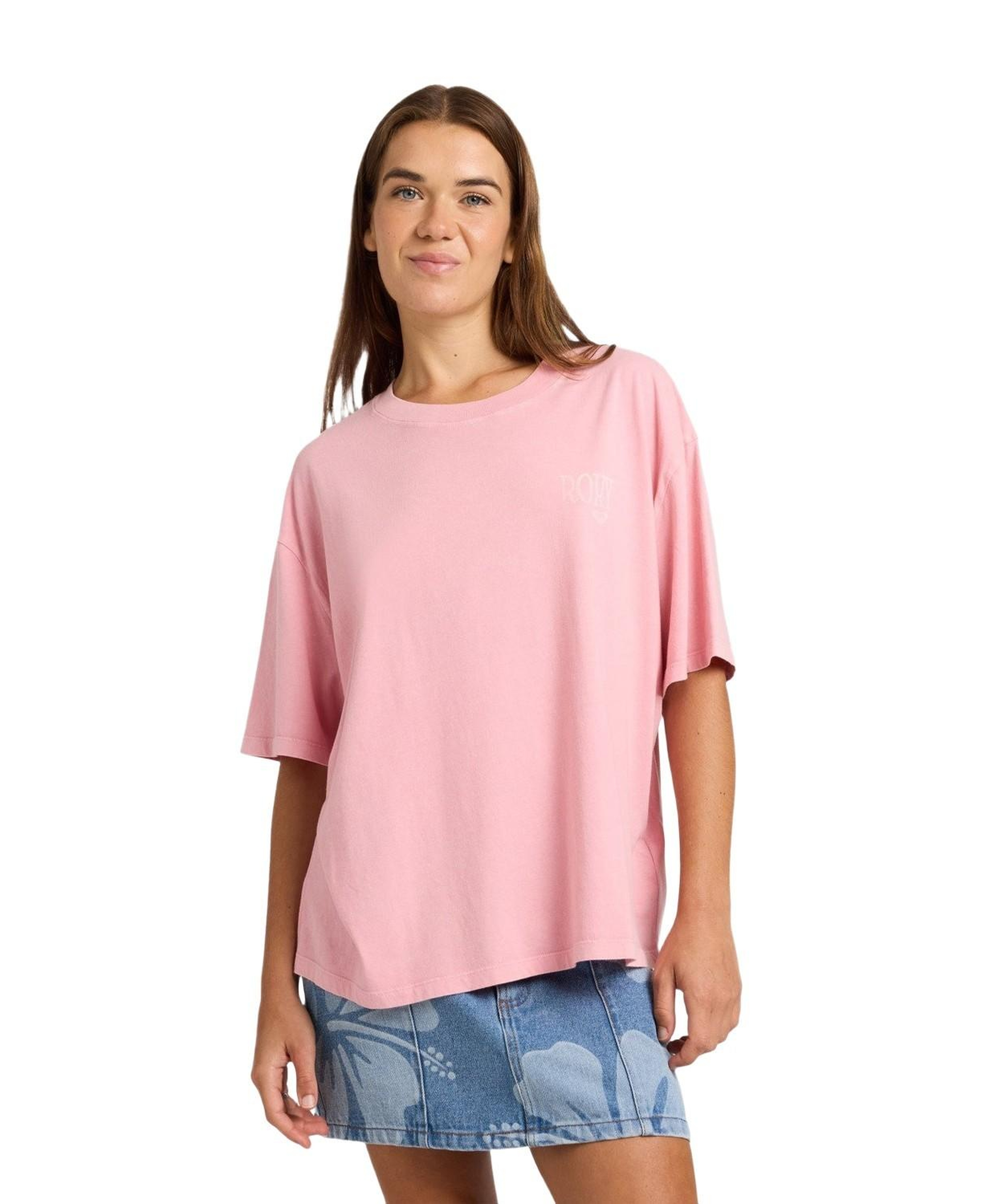Roxy Talloversize Wa Kadın Pembe Tişört