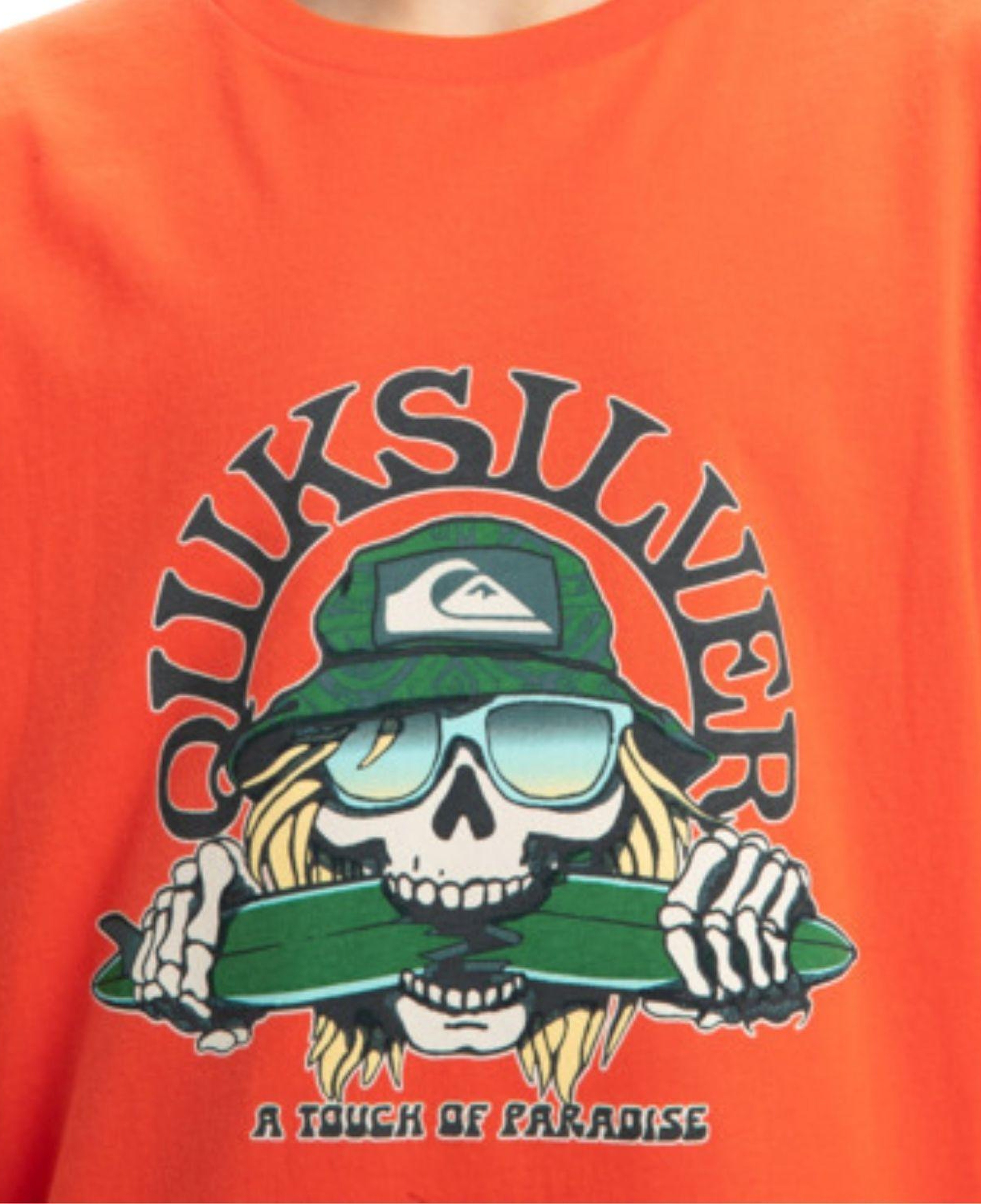 Quiksilver Ev Skull Feast Erkek Çocuk Turuncu Tişört