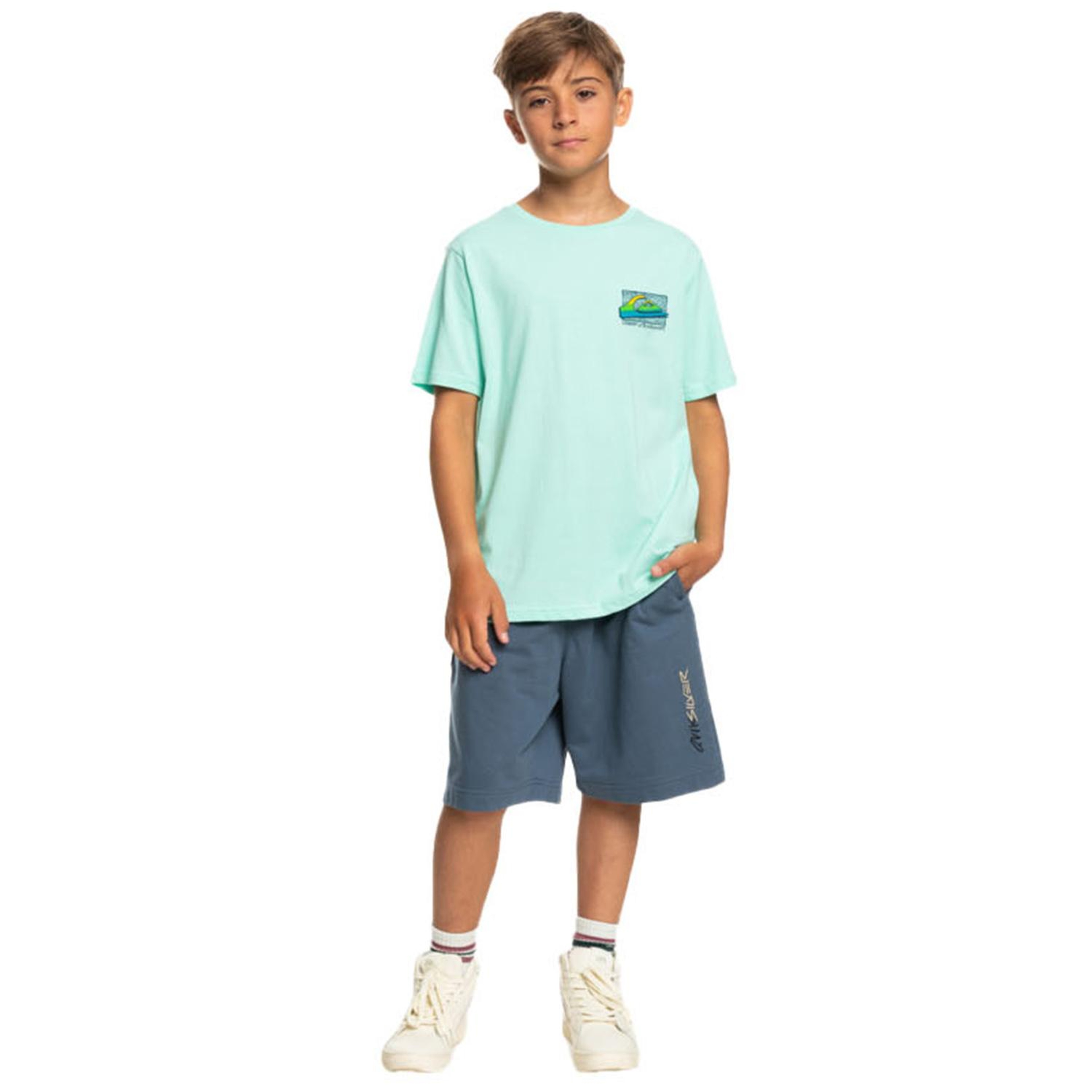 Quiksilver Retro Fade Erkek Çocuk Yeşil Tişört