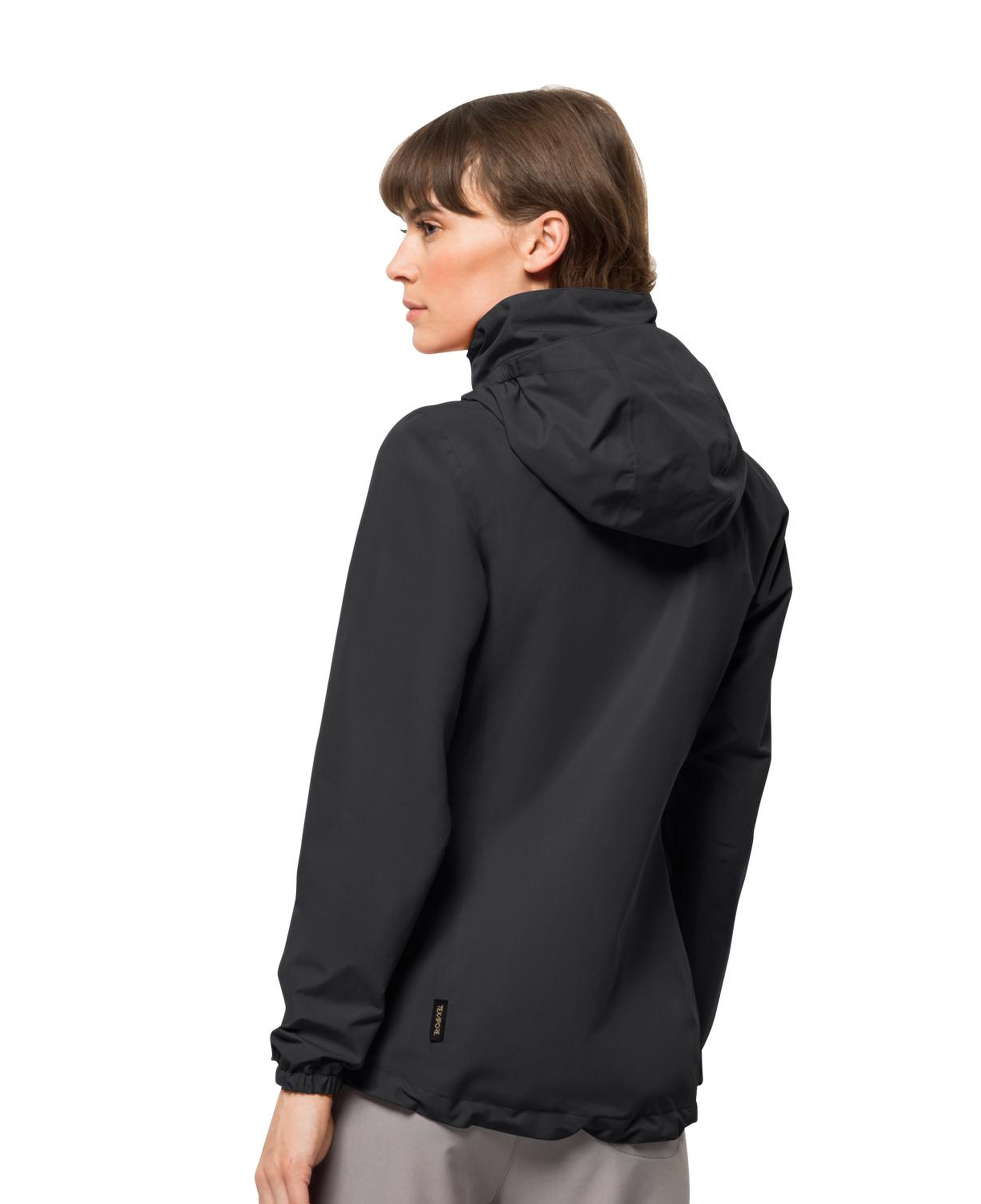 Jack Wolfskin Stormy Point 2L Kadın Siyah Outdoor Ceketi