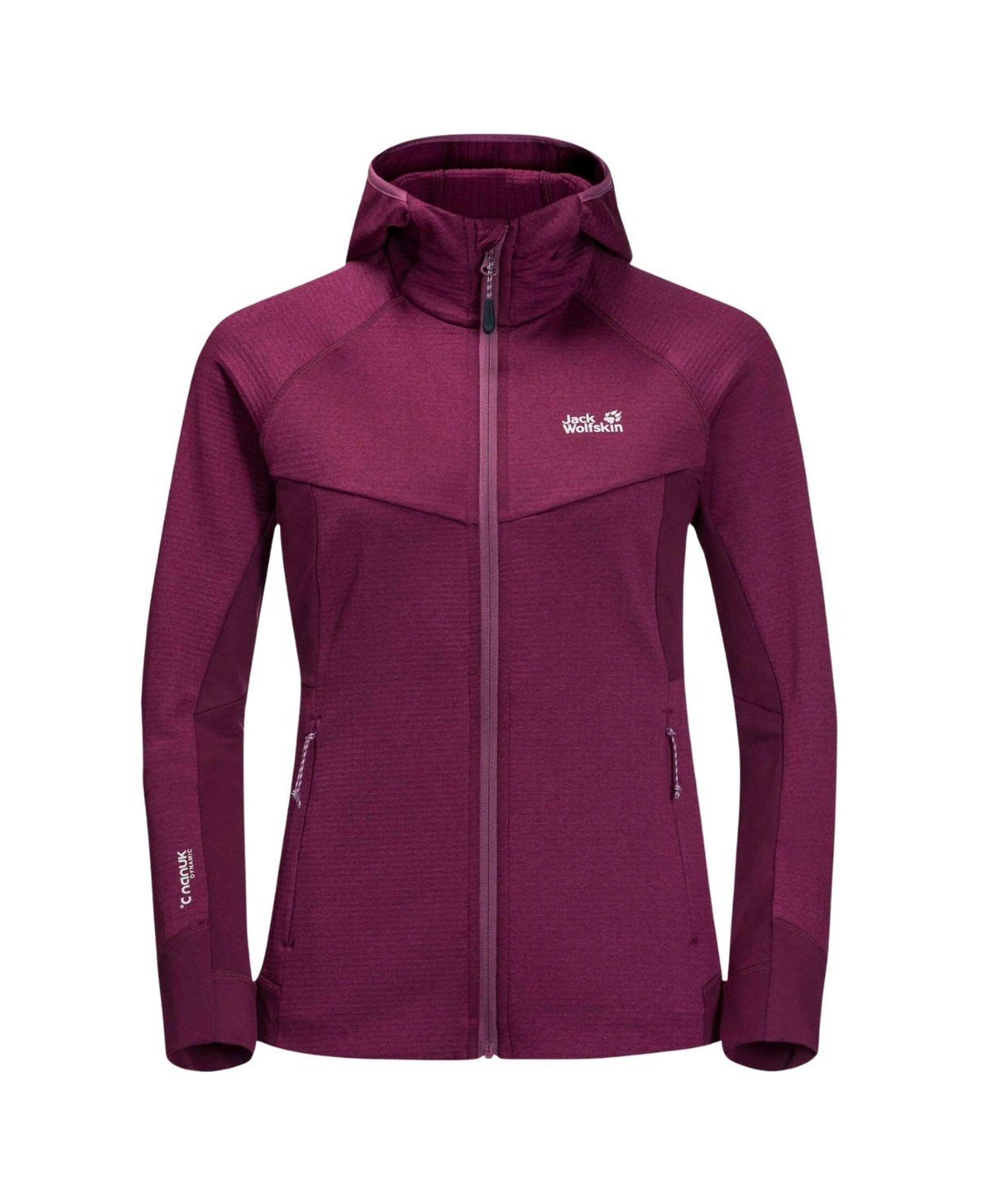 Jack Wolfskin Hydro Grid Fleece Kadın Mor Outdoor Ceketi