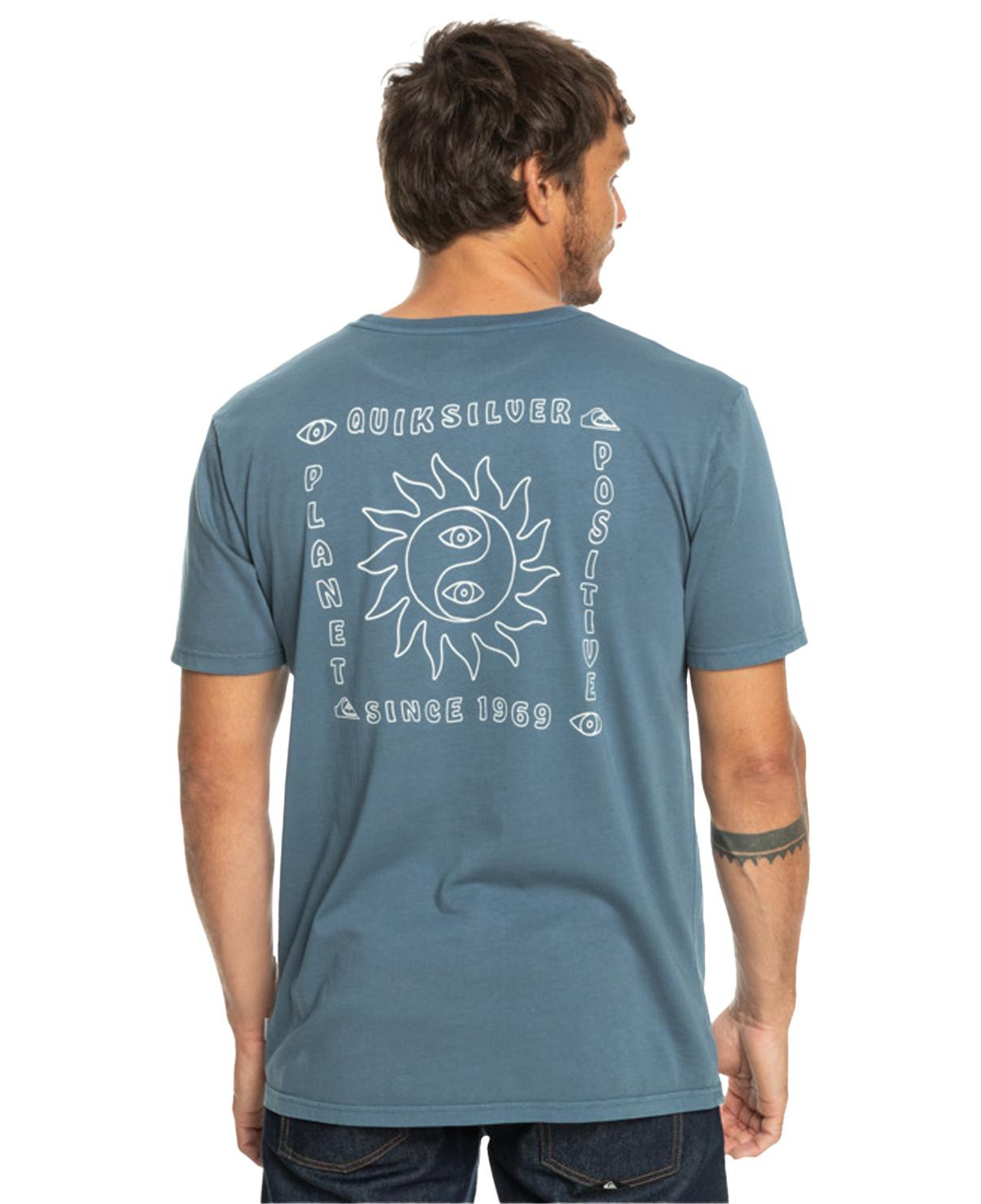 Quiksilver Planetpositive Erkek Mavi Tişört