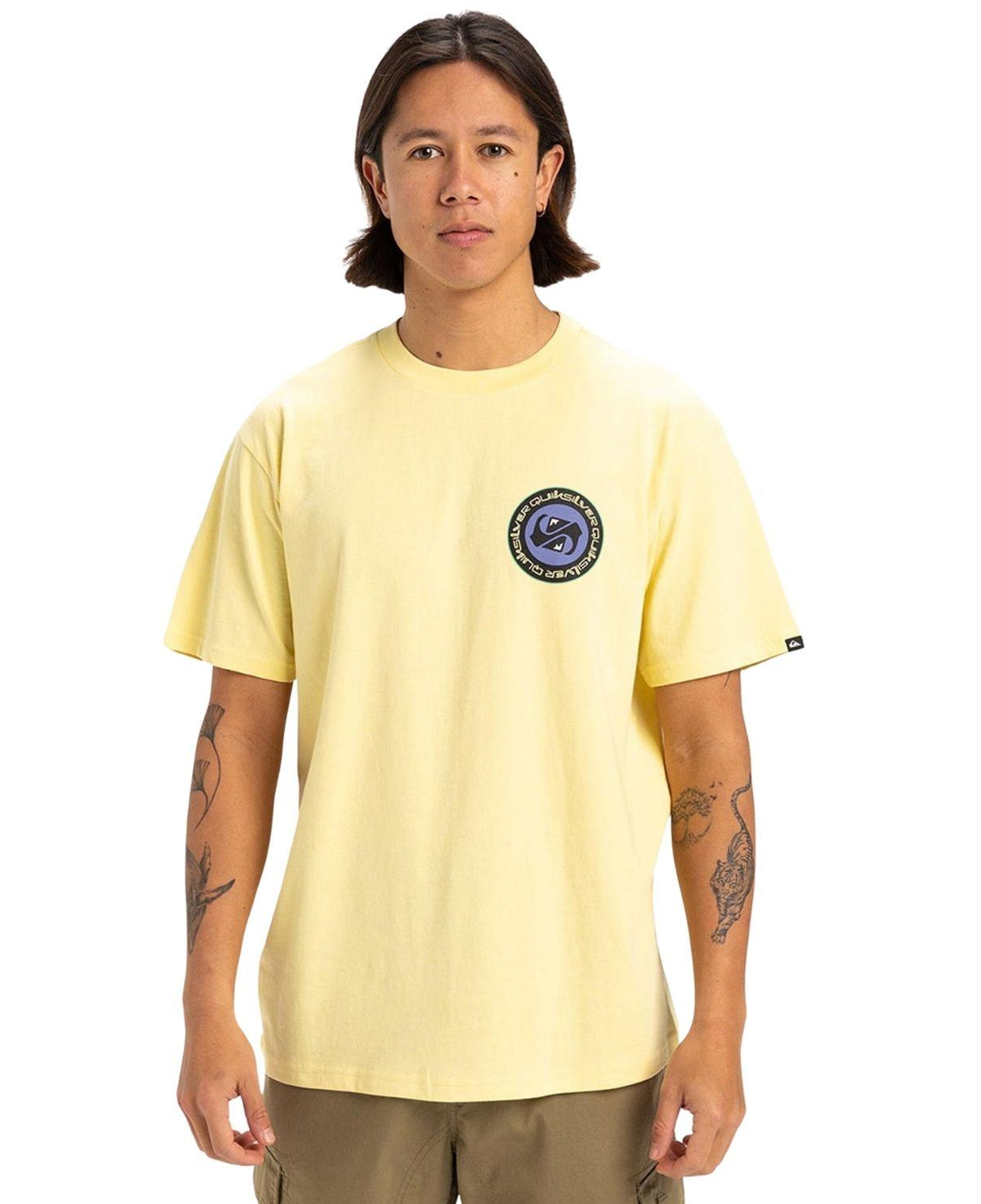 Quiksilver Circle Back Erkek Sarı Tişört