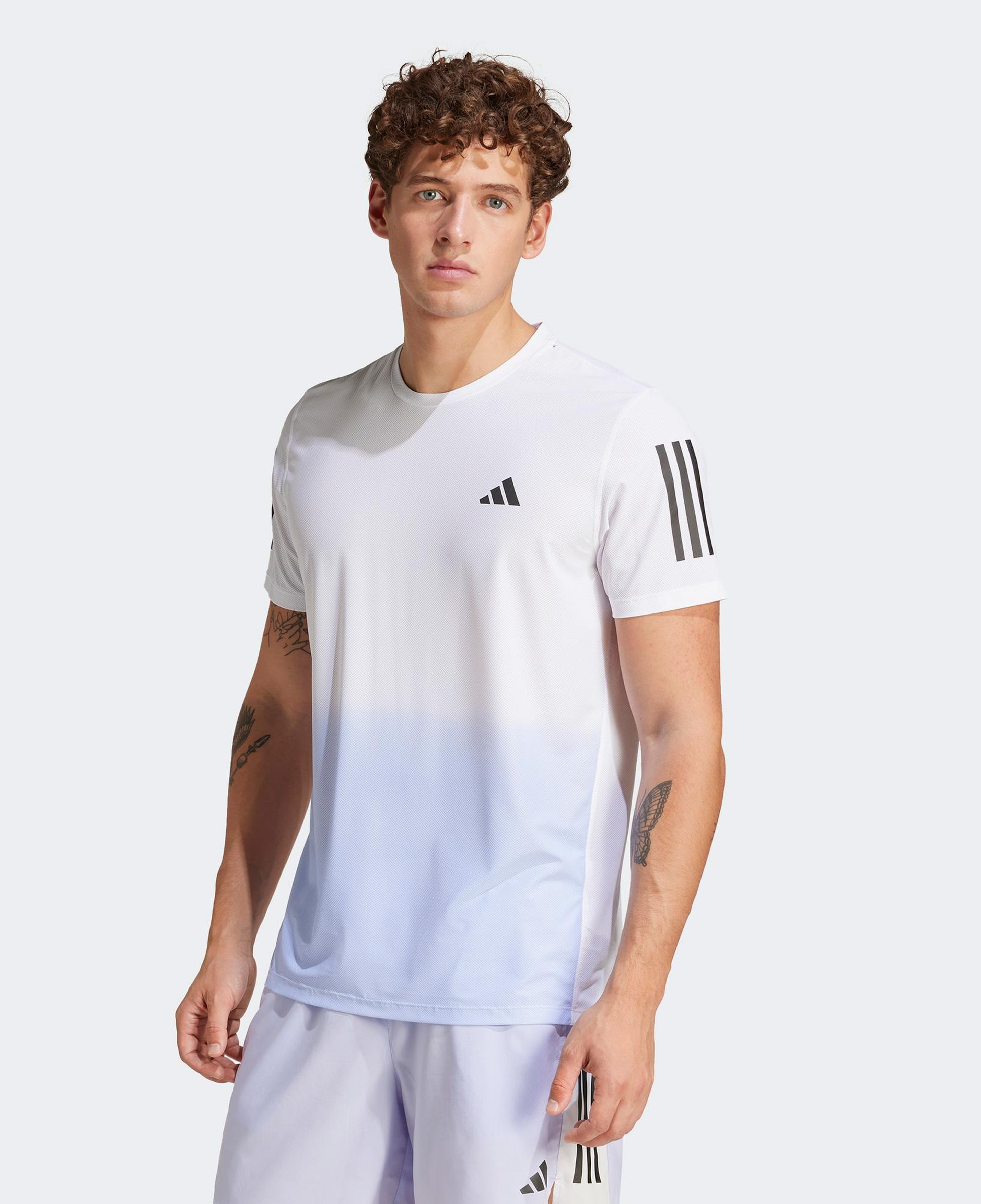 adidas Own The Run Climacool Colorblock Erkek Beyaz T-Shirt