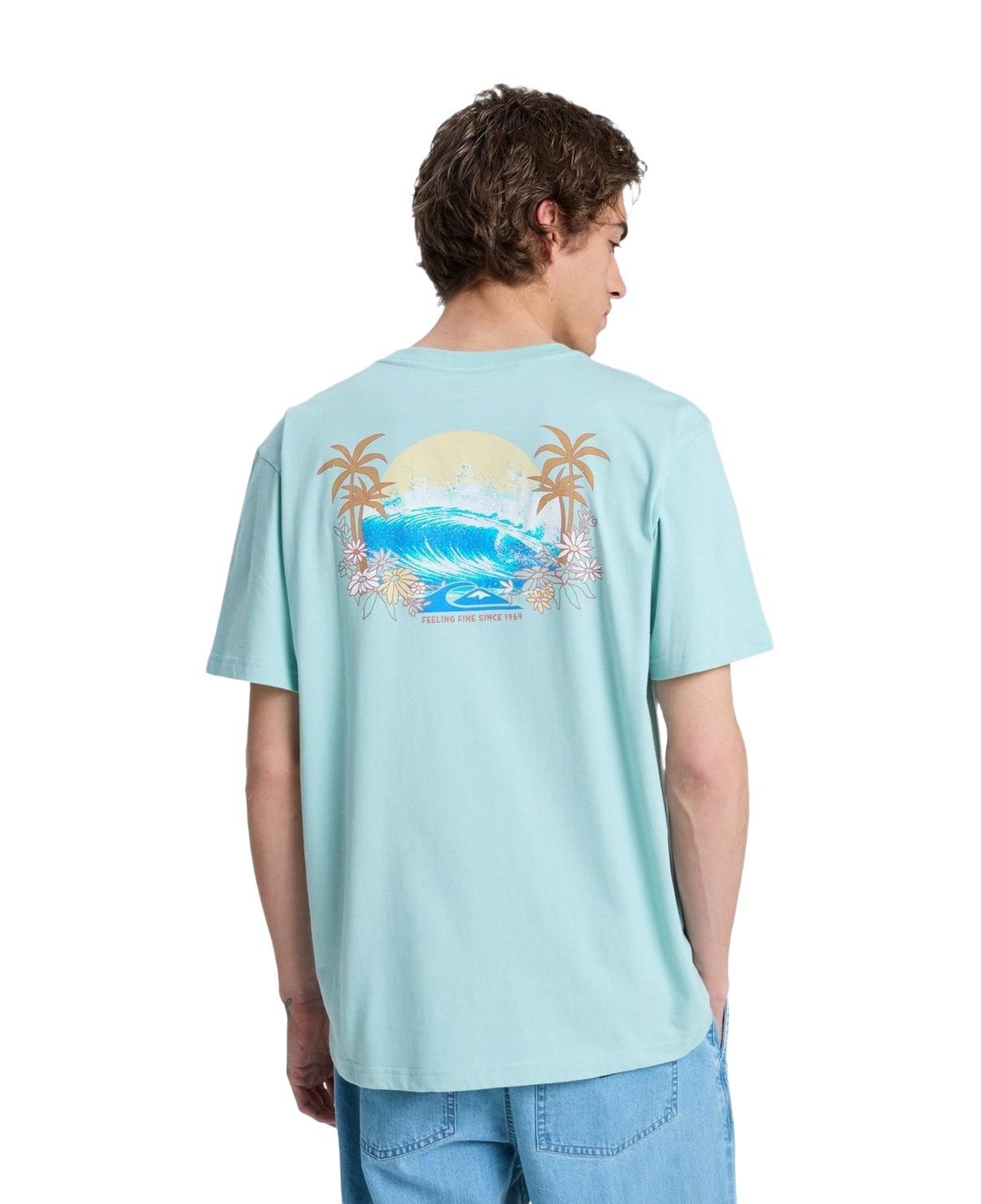 Quiksilver Ev Barrel Parad Erkek Mavi Tişört